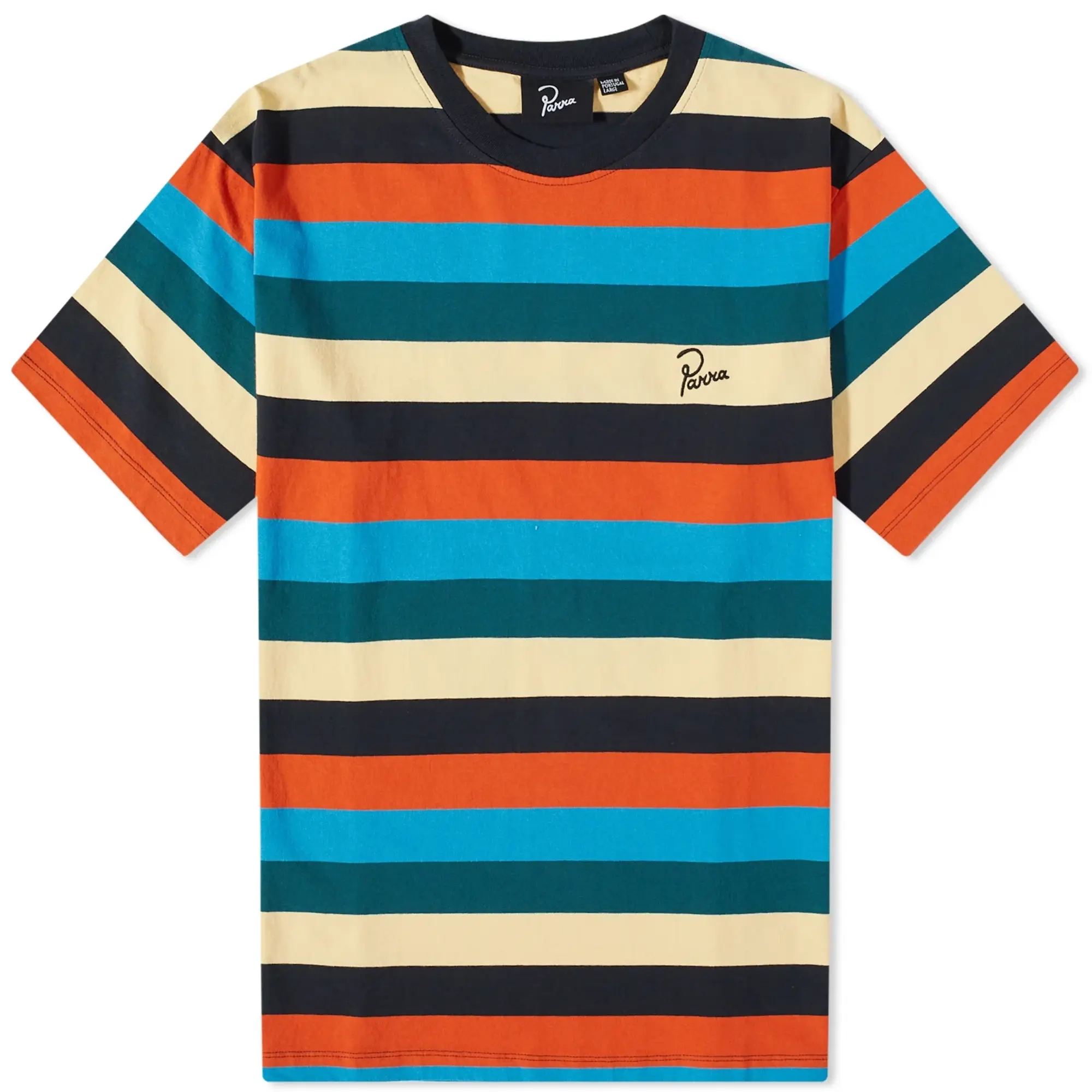 By Parra Men's Stacked Pets on Stripes T-Shirt Multi