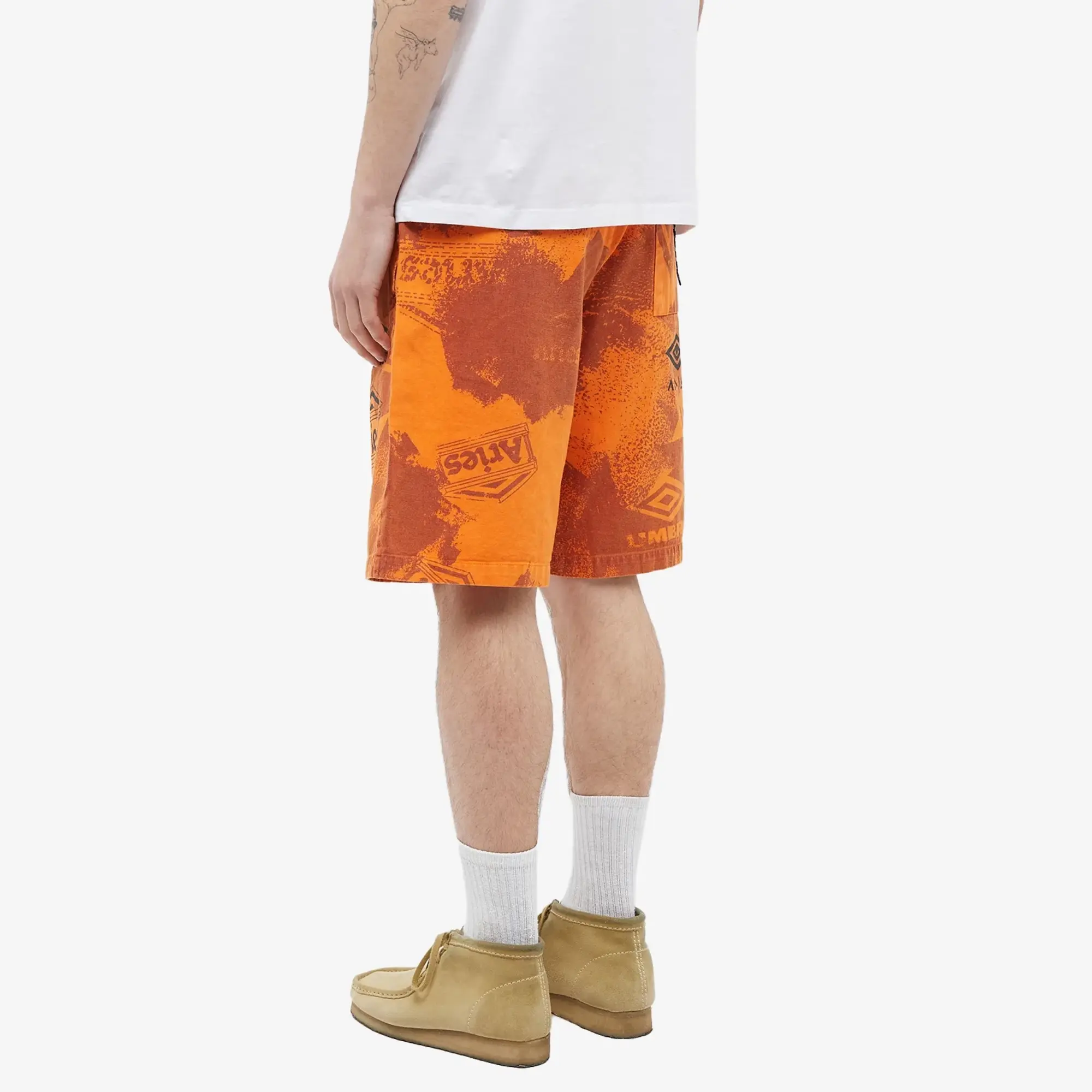Aries Men's x Umbro Pro 64 Shorts Orange