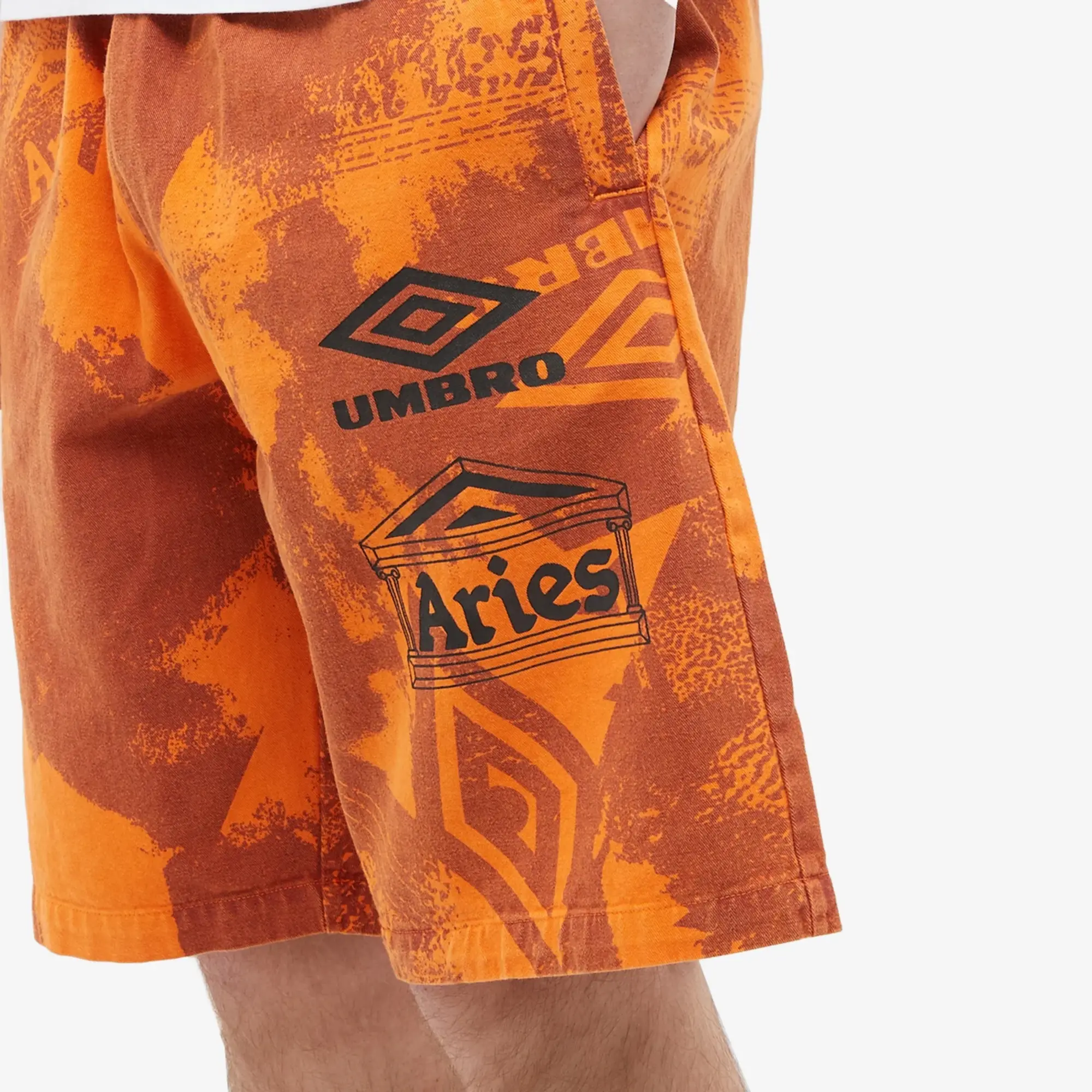 Aries Men's x Umbro Pro 64 Shorts Orange