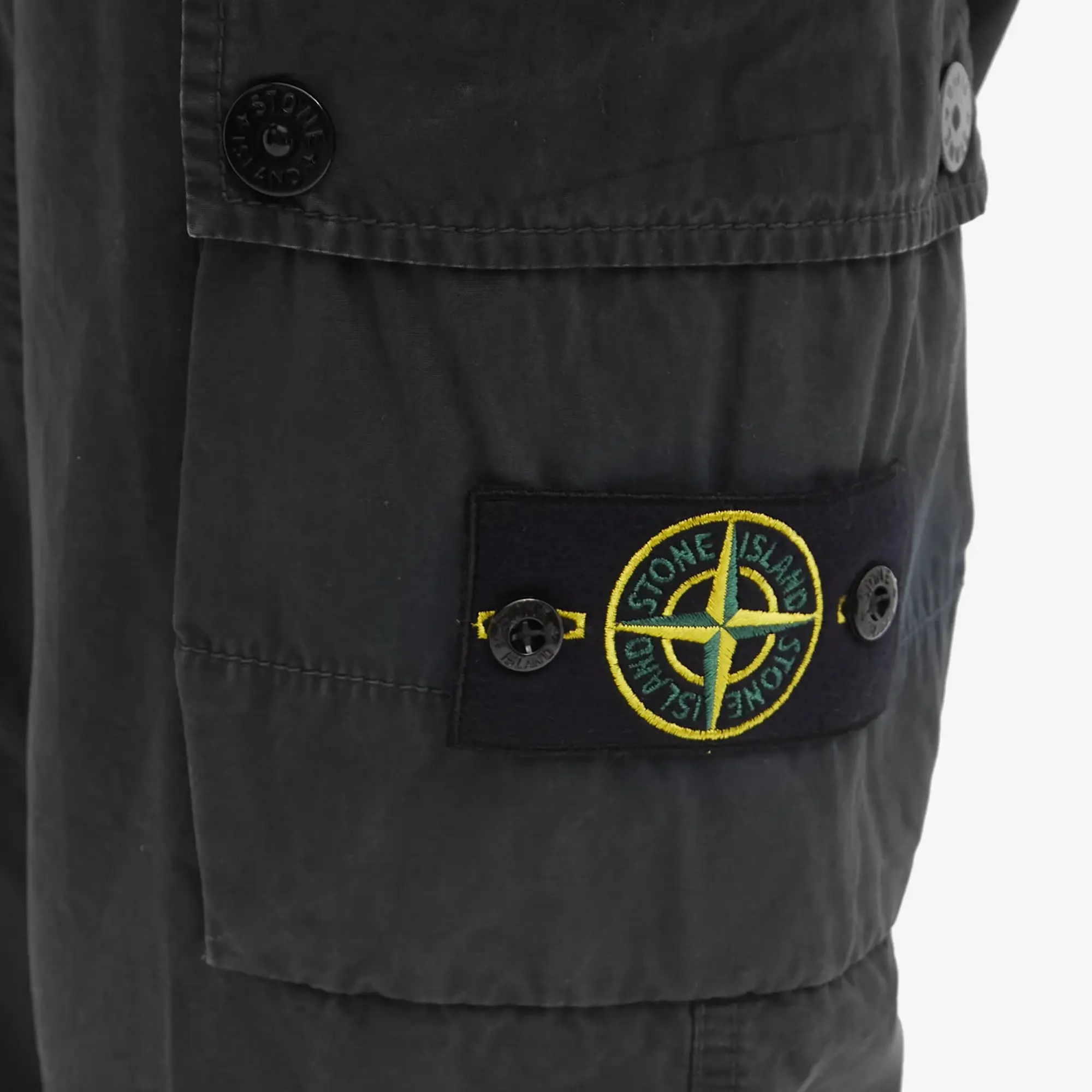 Stone Island Men's Brushed Cotton Canvas Cargo Pant Charcoal