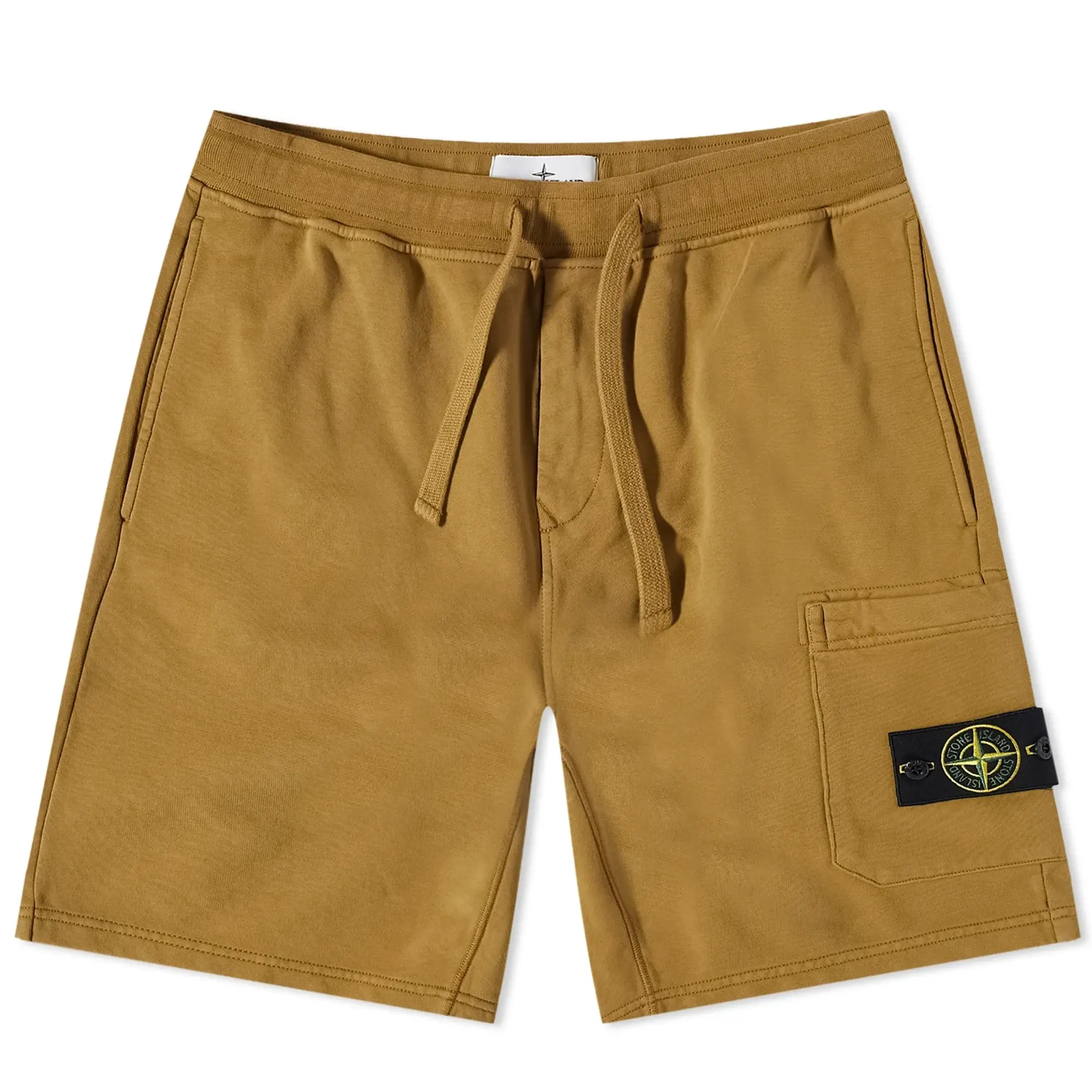Stone Island Men's Garment Dyed Sweat Shorts Dark Beige
