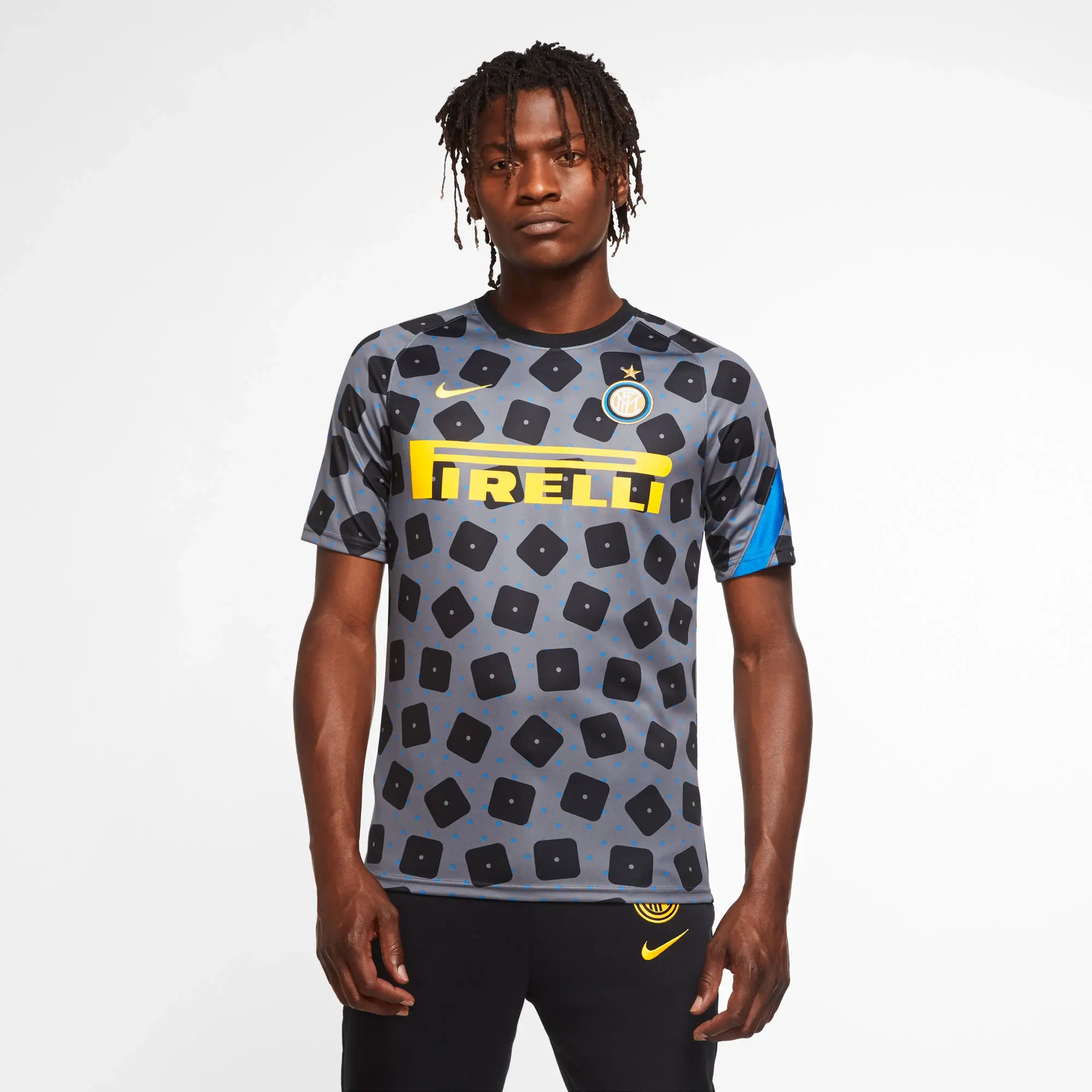 Nike Inter Milan Adults SS Pre-Match Home Champions League Shirt 2020/21