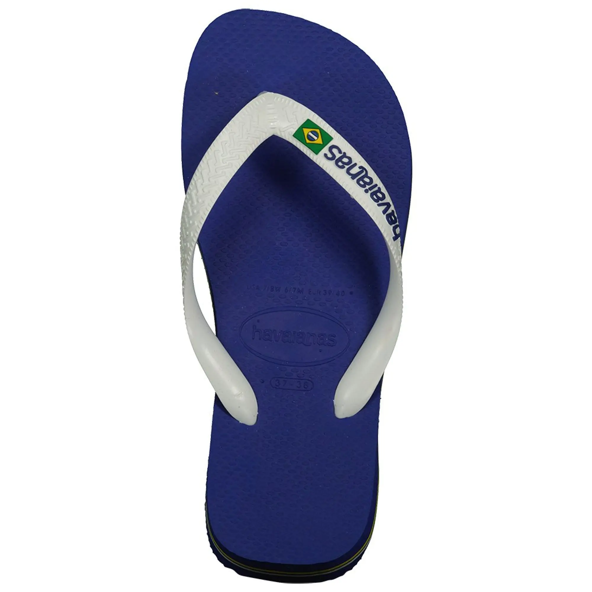 Havaianas Brasil Logo Flip Flops  - Blue