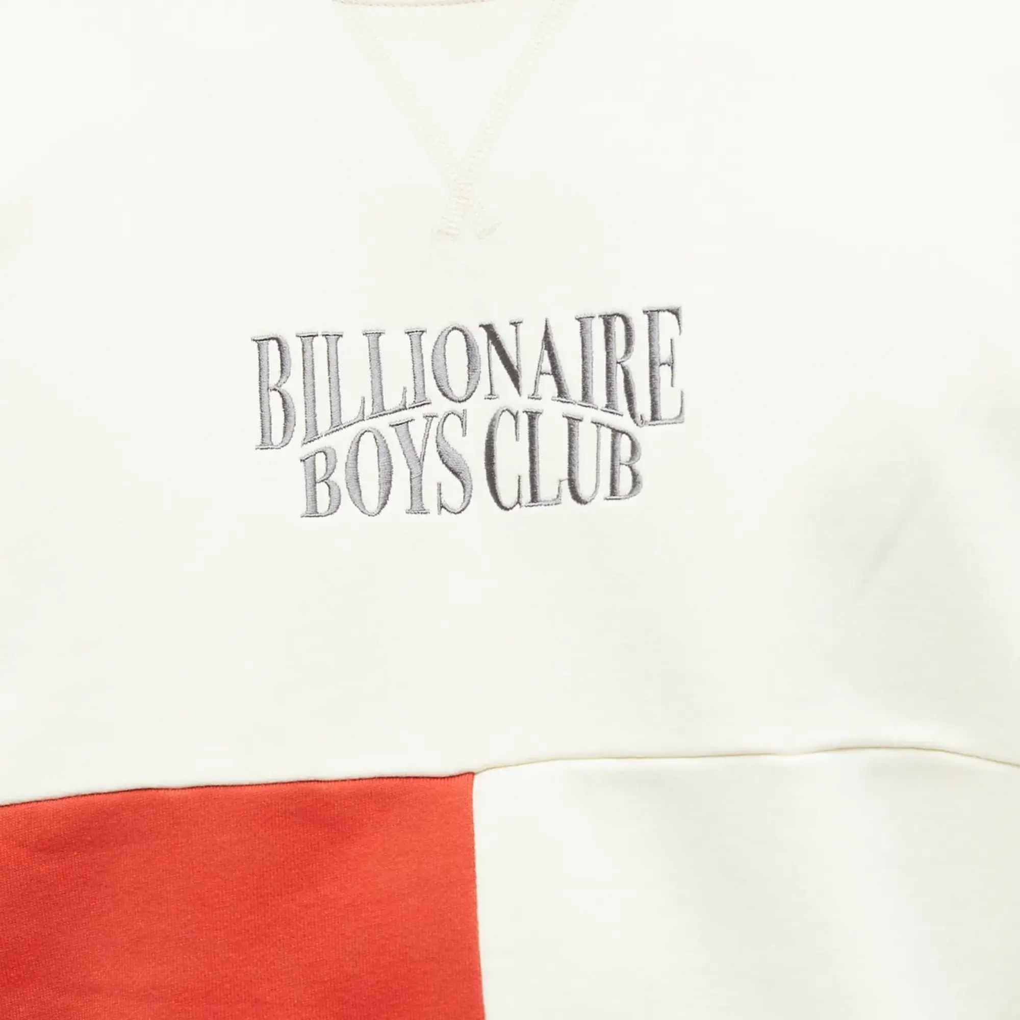 Billionaire Boys Club Men's Cut & Sew Panelled Crew Sweat Cream