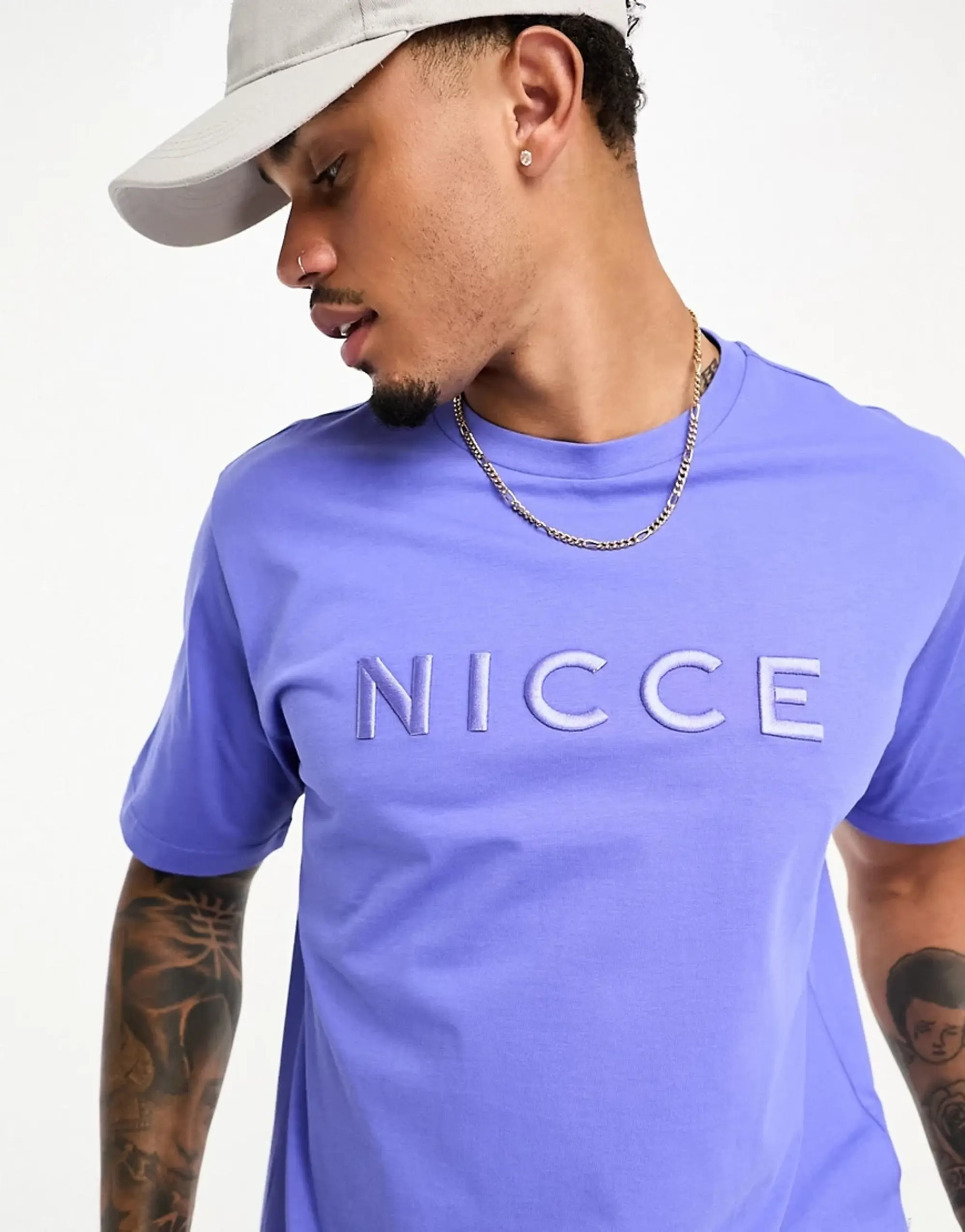 Nicce Mercury T-Shirt In Iris Blue