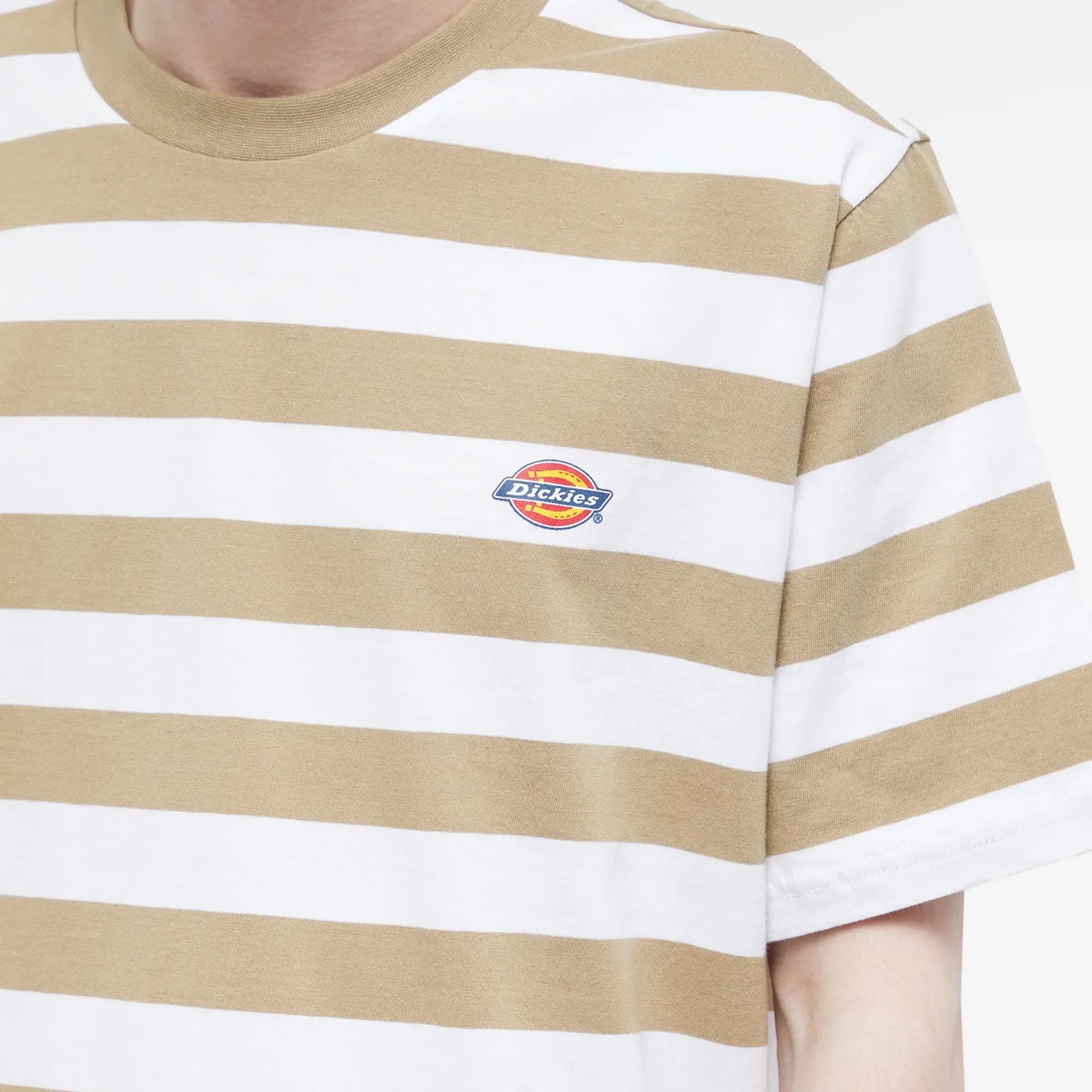 Dickies Men's Rivergrove Stripe T-Shirt Khaki