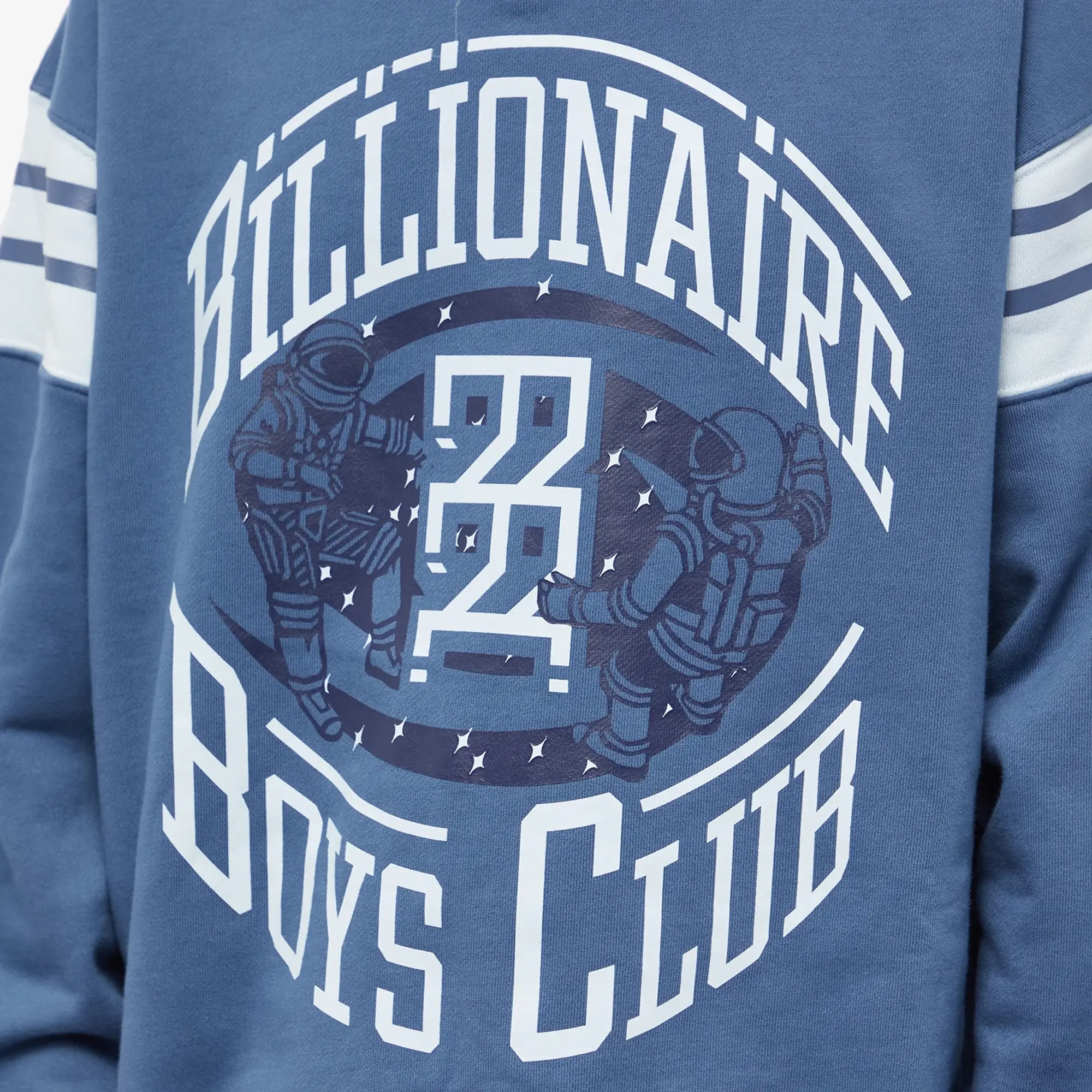 Billionaire Boys Club Men's Collared Crew Sweat Blue