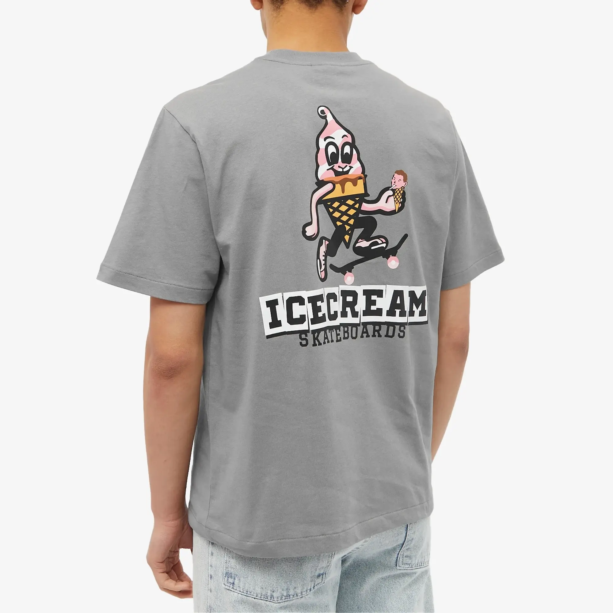 ICECREAM Men's IC Skateboards T-Shirt Grey