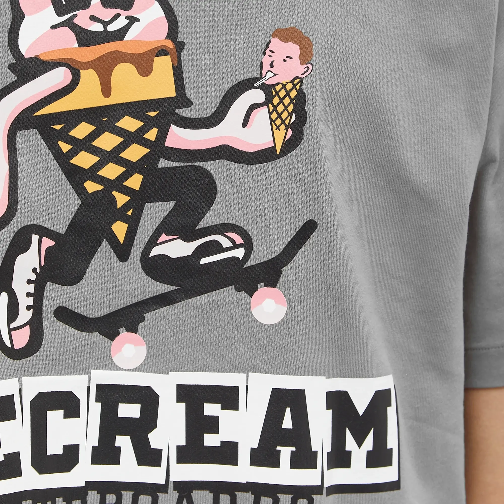 ICECREAM Men's IC Skateboards T-Shirt Grey