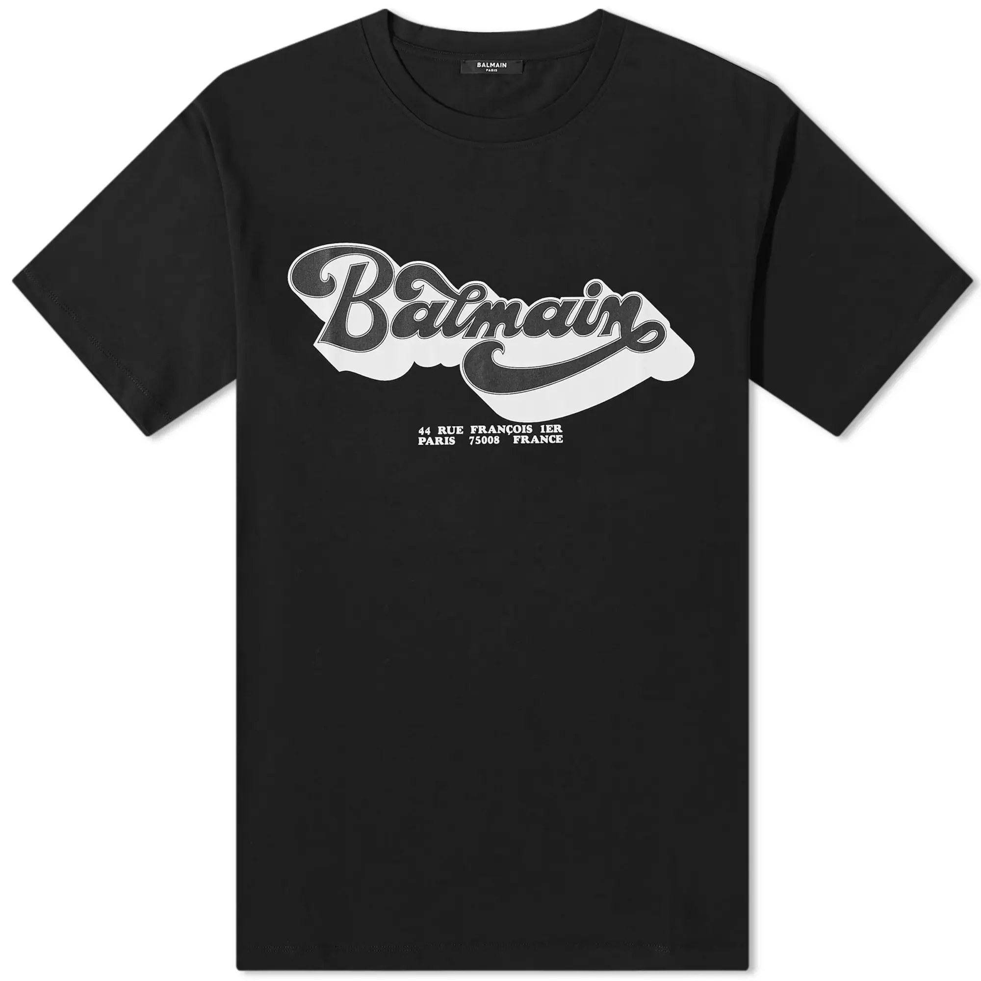 Balmain Men's 70s Logo T-Shirt Black/White
