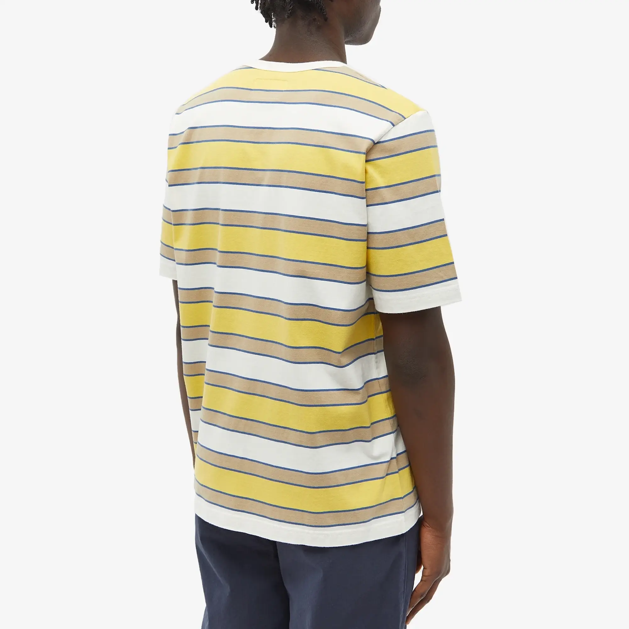Folk Men's Bold Stripe T-Shirt Lemon