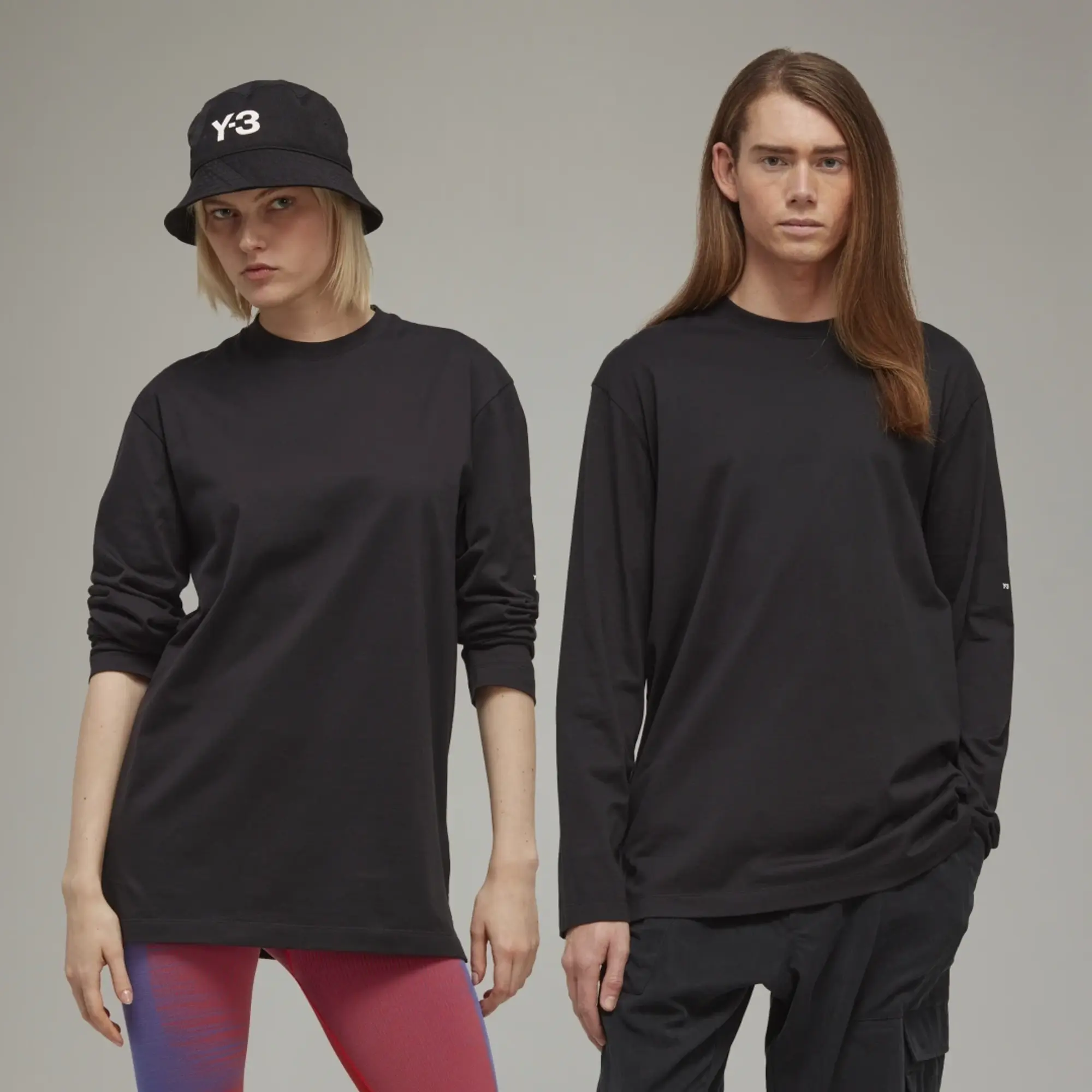 adidas Y-3 Long Sleeve Core Logo T-Shirt Black