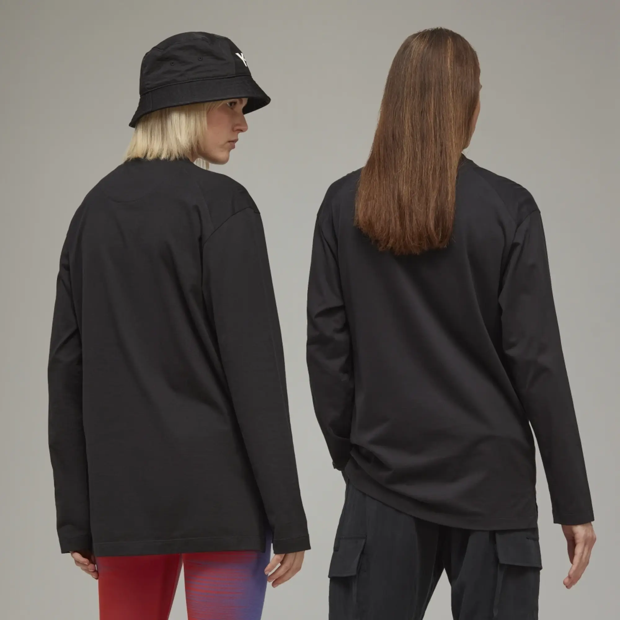 adidas Y-3 Long Sleeve Core Logo T-Shirt Black