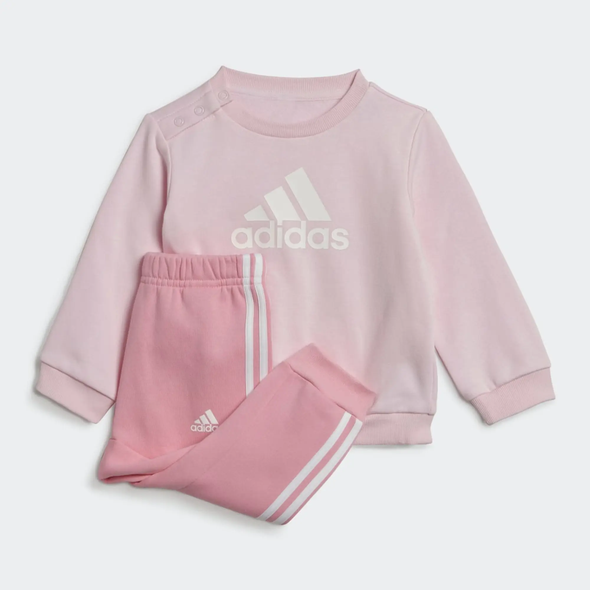 adidas Sportswear Infants Badge Of Sport Crew & Jog Pant Set - Pink, Pink