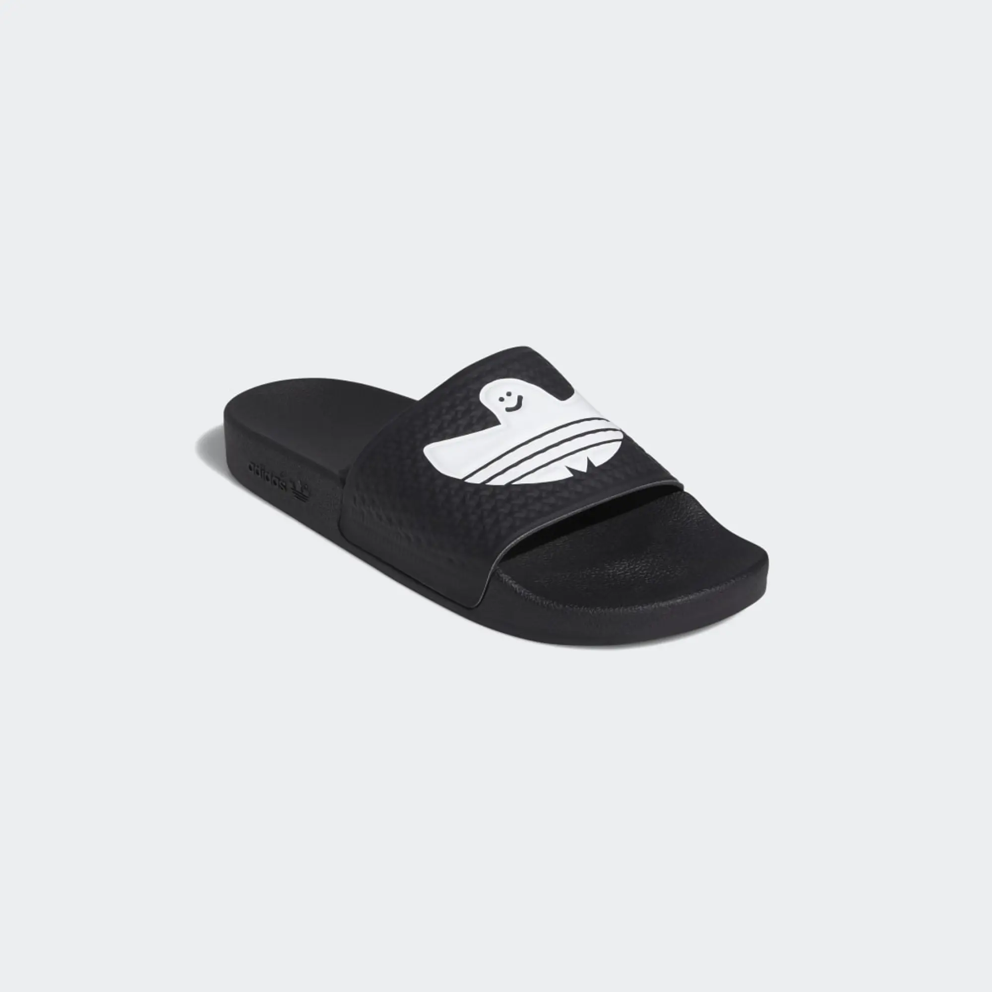 adidas Shmoofoil Slides - Core Black / Cloud White / Cloud White