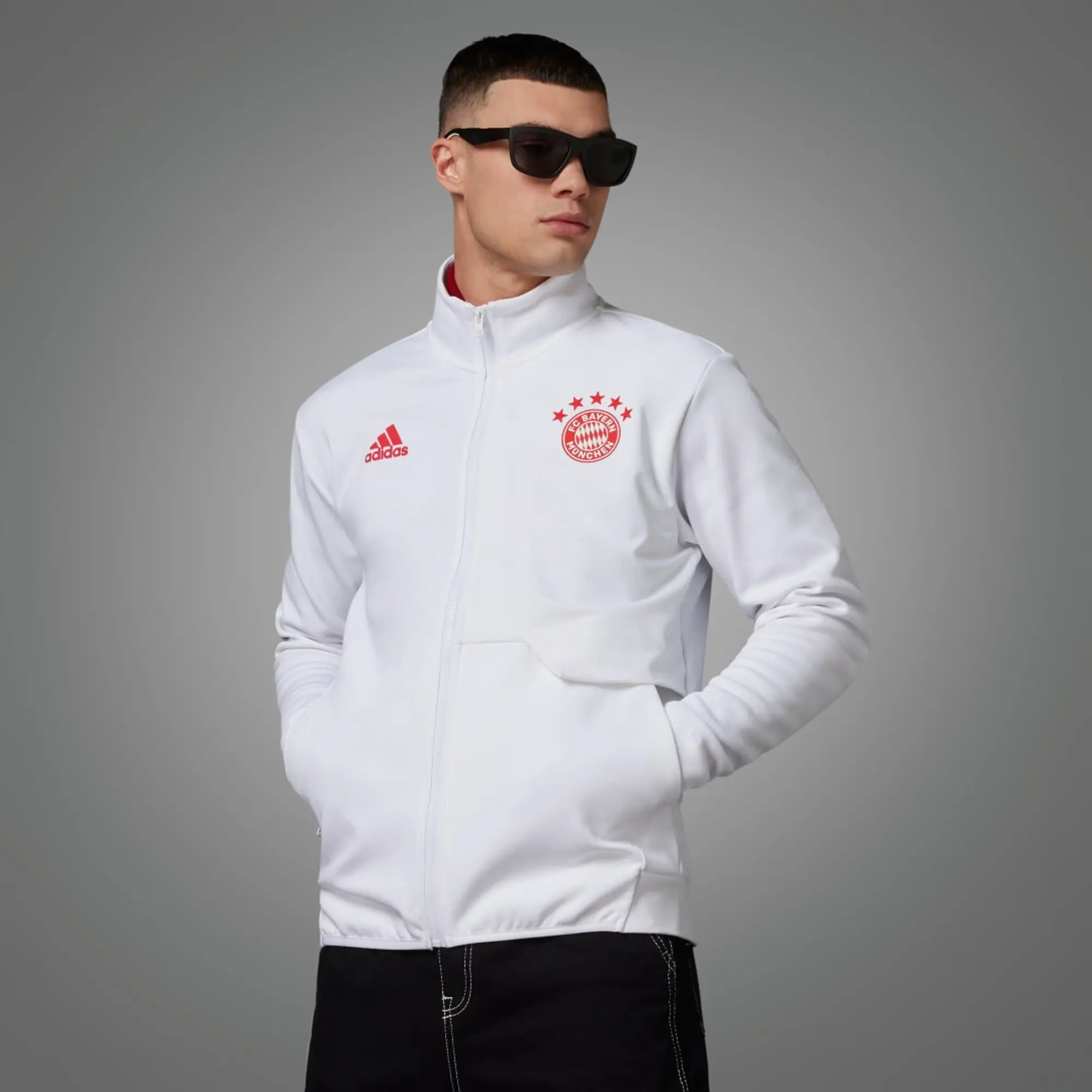 FC Bayern adidas Anthem Jacket - White