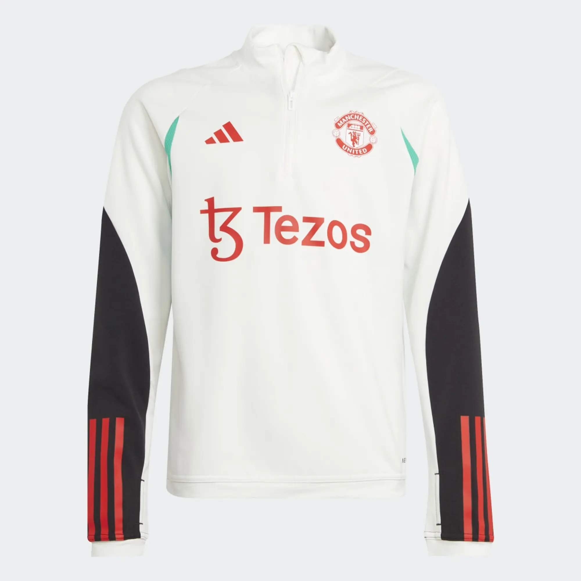 Boys, adidas Youth Manchester United 23/24 Warm Up Top - White, White