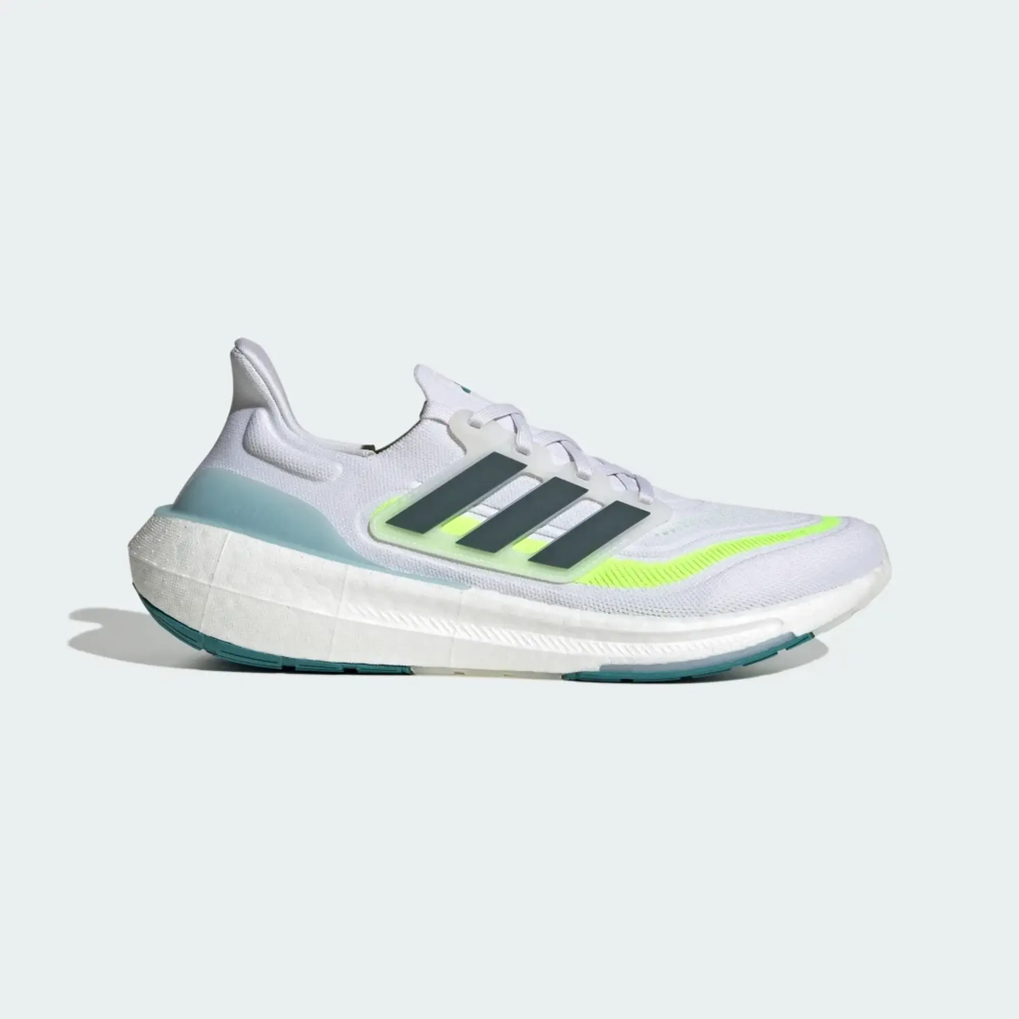 Adidas Running Ultraboost Light Trainers In White And Green