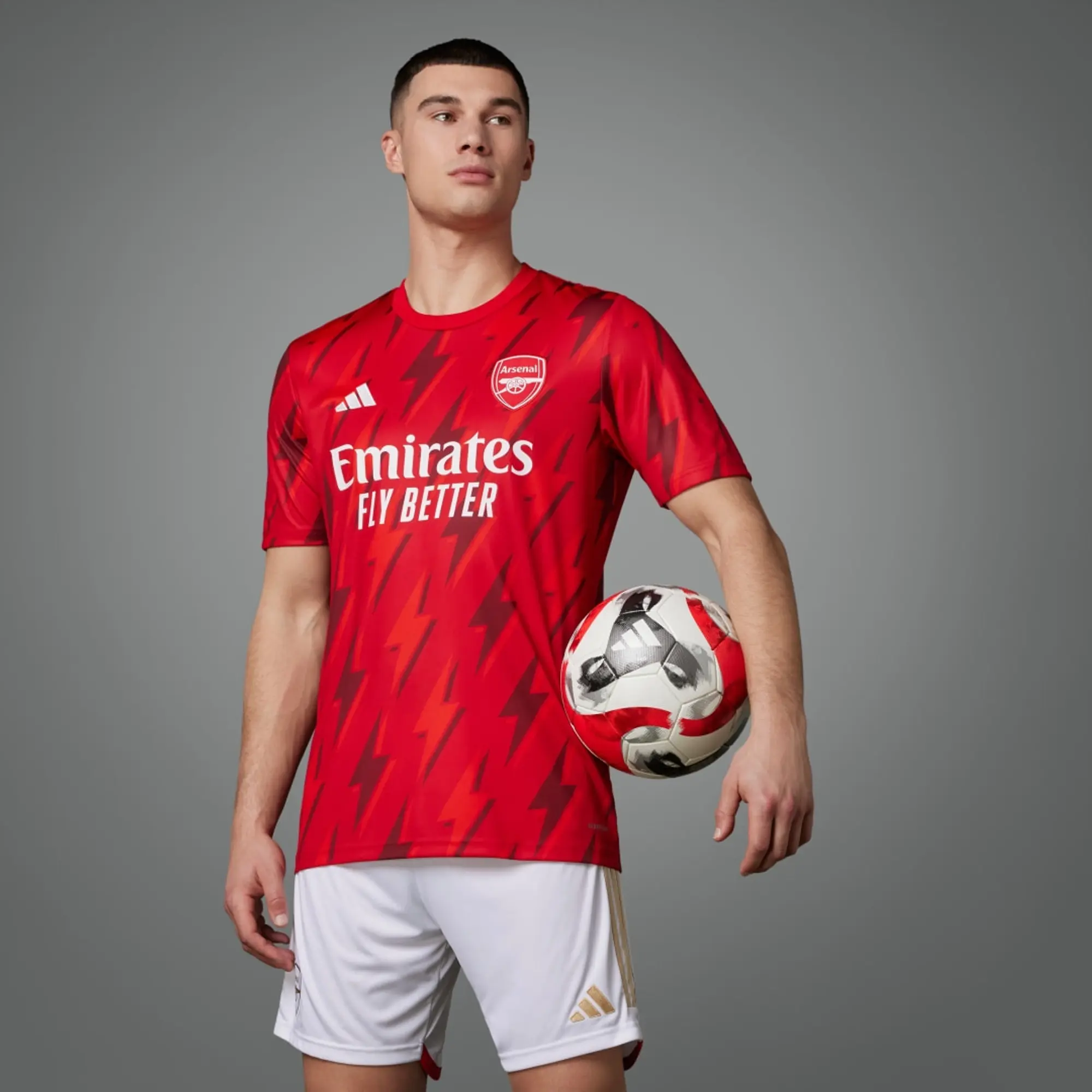 adidas Arsenal Mens SS Pre-Match Home Shirt 2023/24
