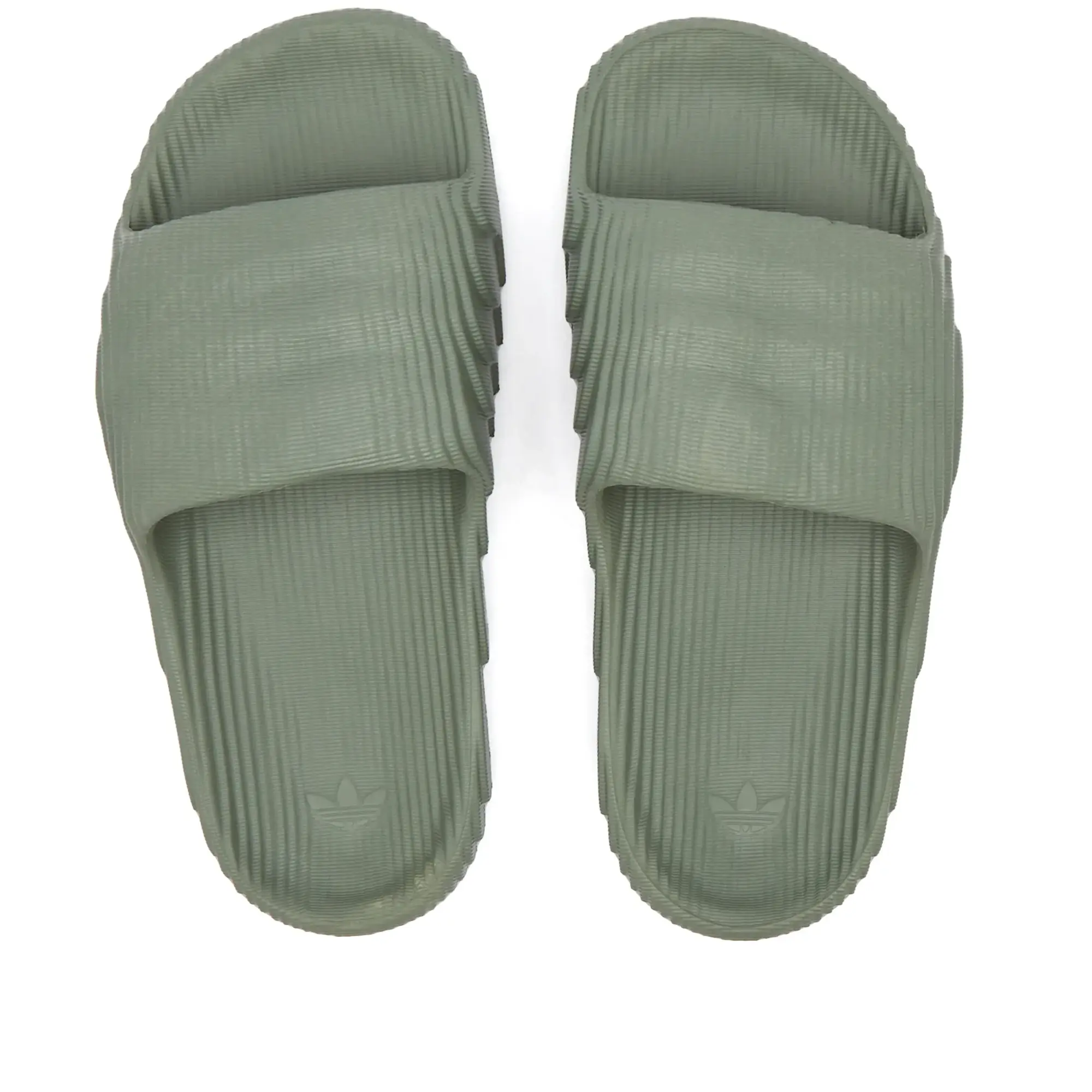 Adidas Originals Adilette 22 Slides In Green-Silver