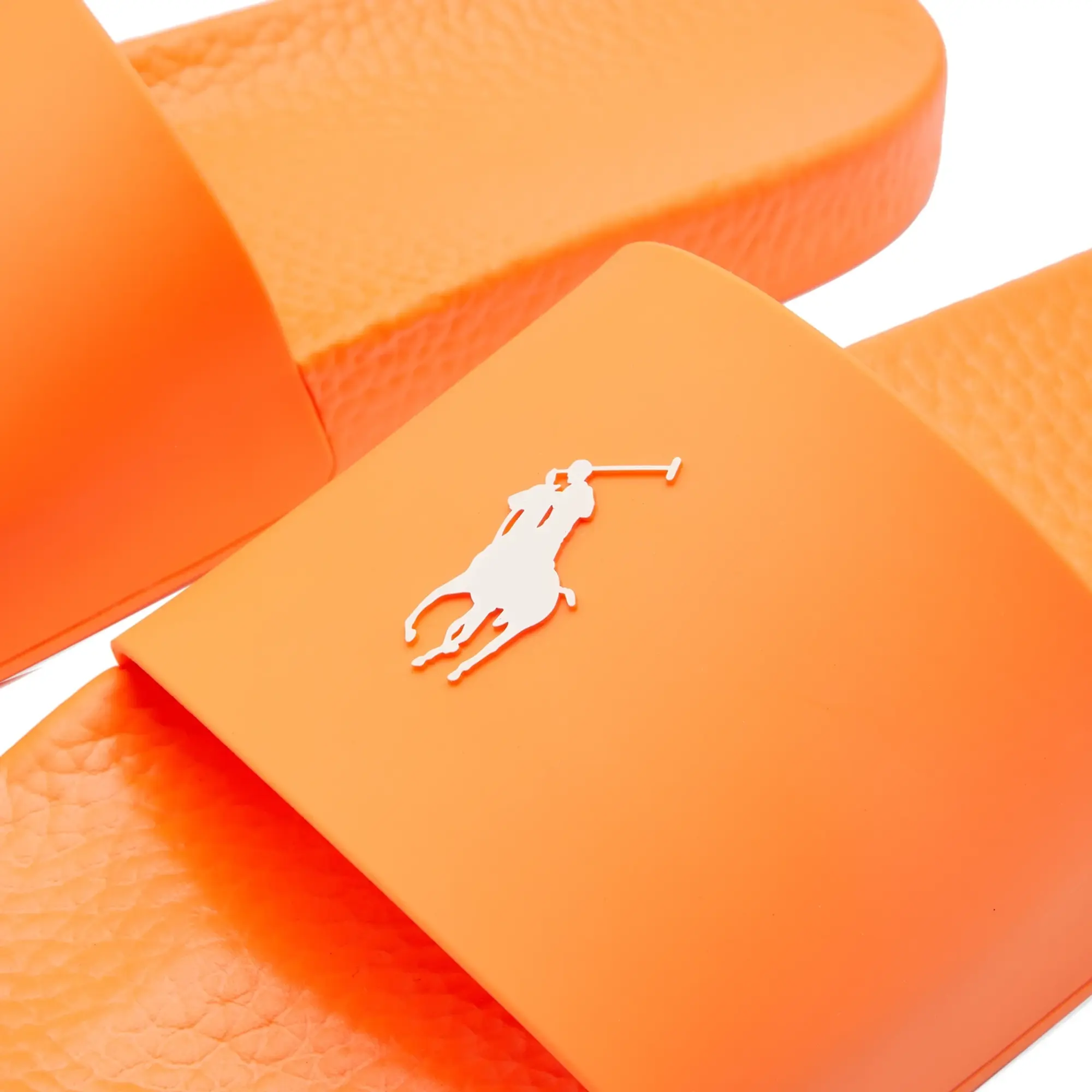 Polo Ralph Lauren Men's Pony Player Pool Slide Orange/White
