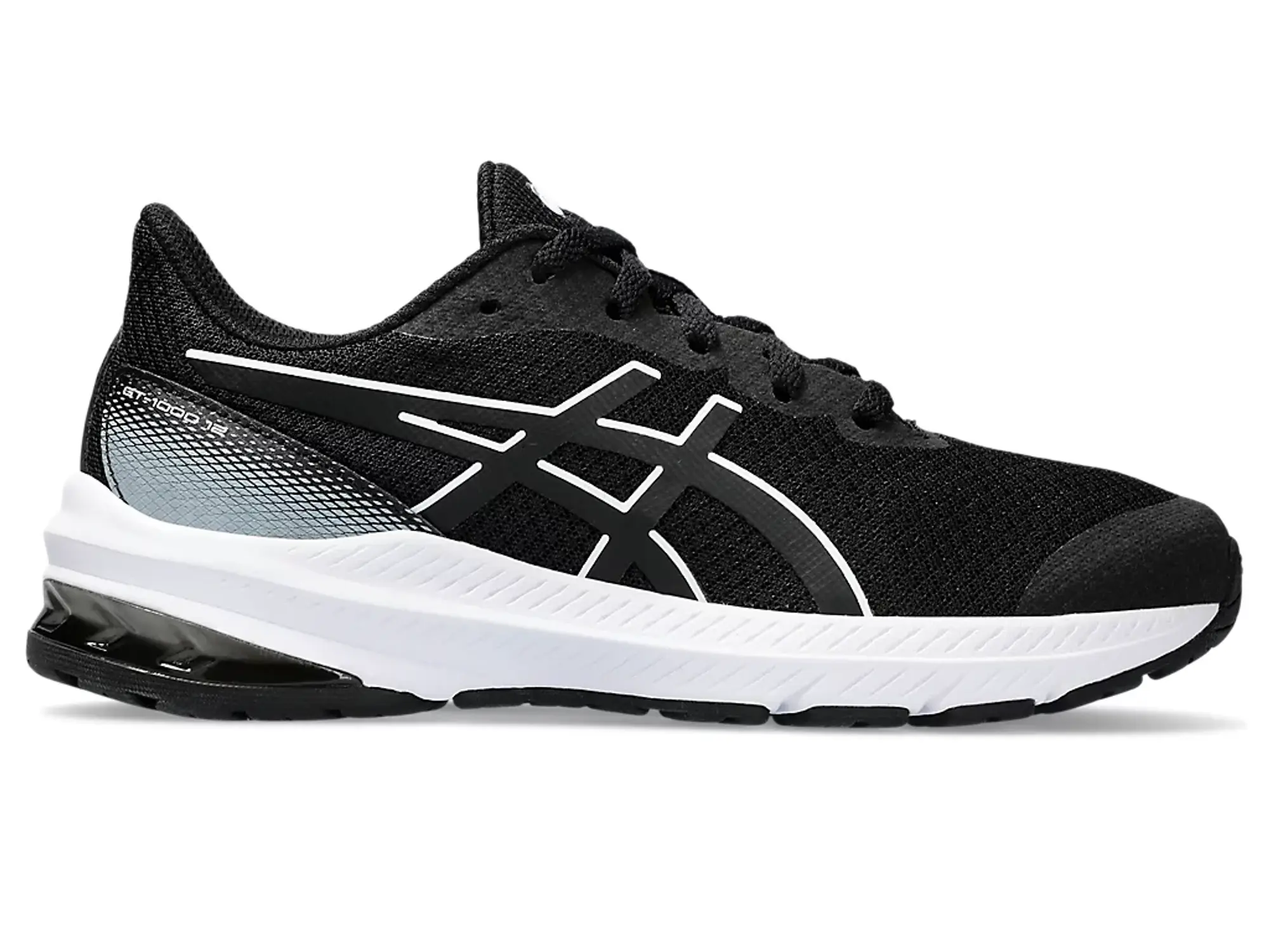 ASICS black & white gt 1000 12 Youth Trainers