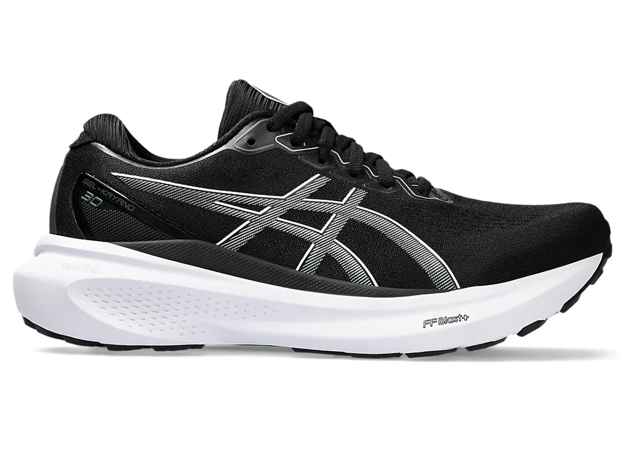 Asics Gel-Kayano 30 Running Trainers In Black And Sheet Rock