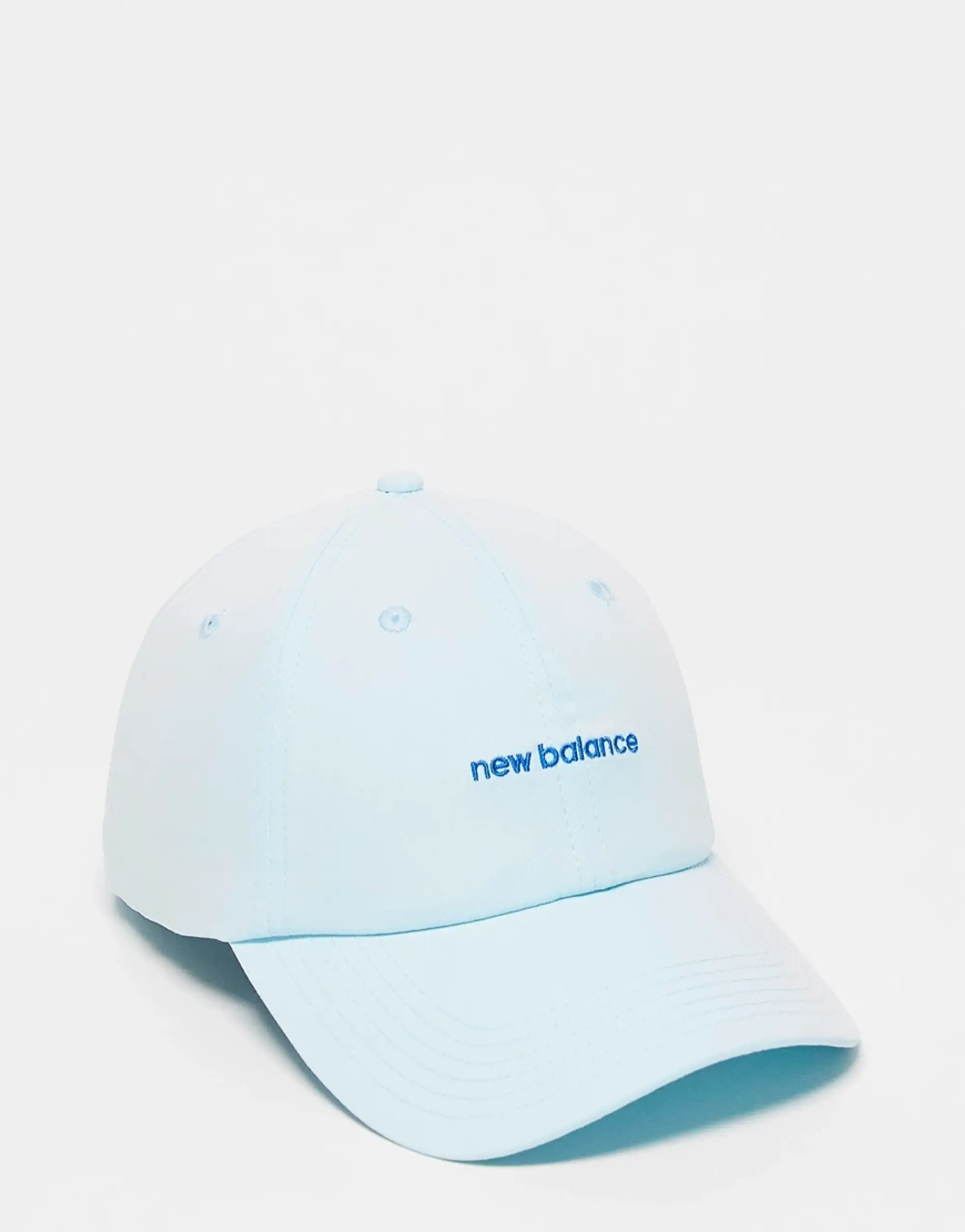 New Balance Unisex 6 Panel Linear Logo Hat in Blue Polyester