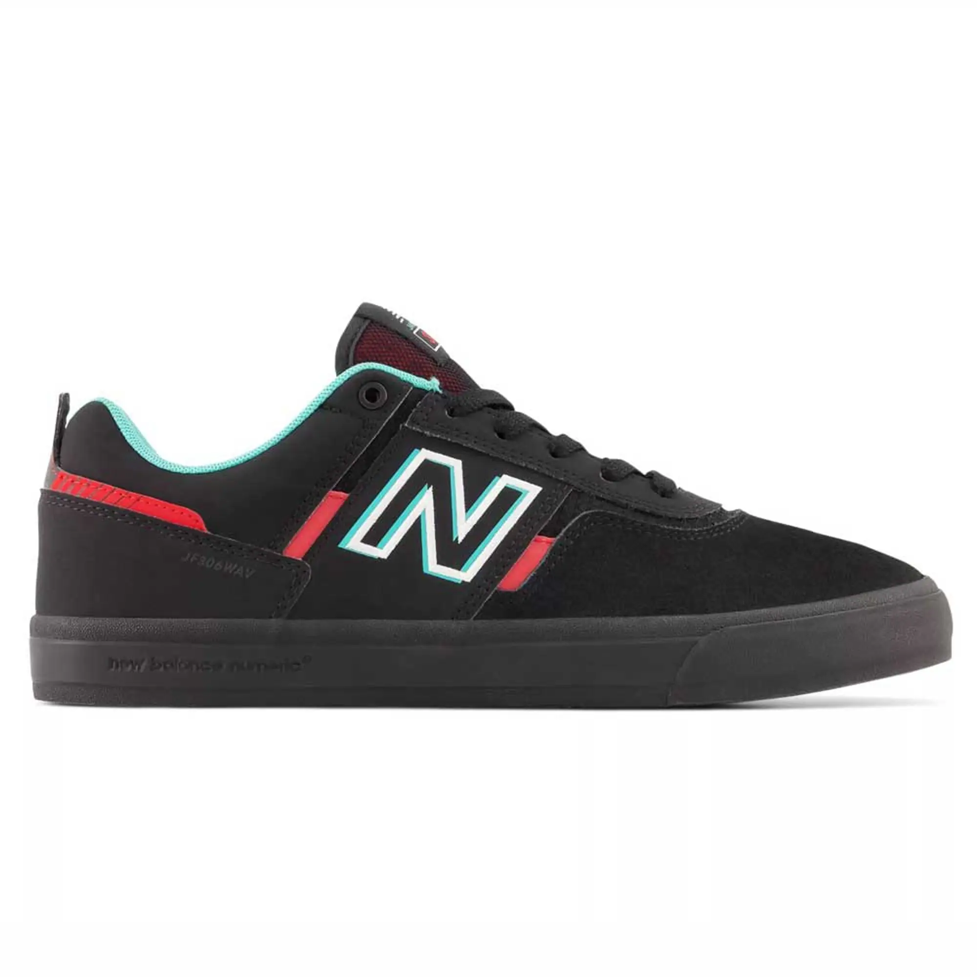 New Balance Men's NB Numeric Jamie Foy 306 in Black/Red Suede/Mesh