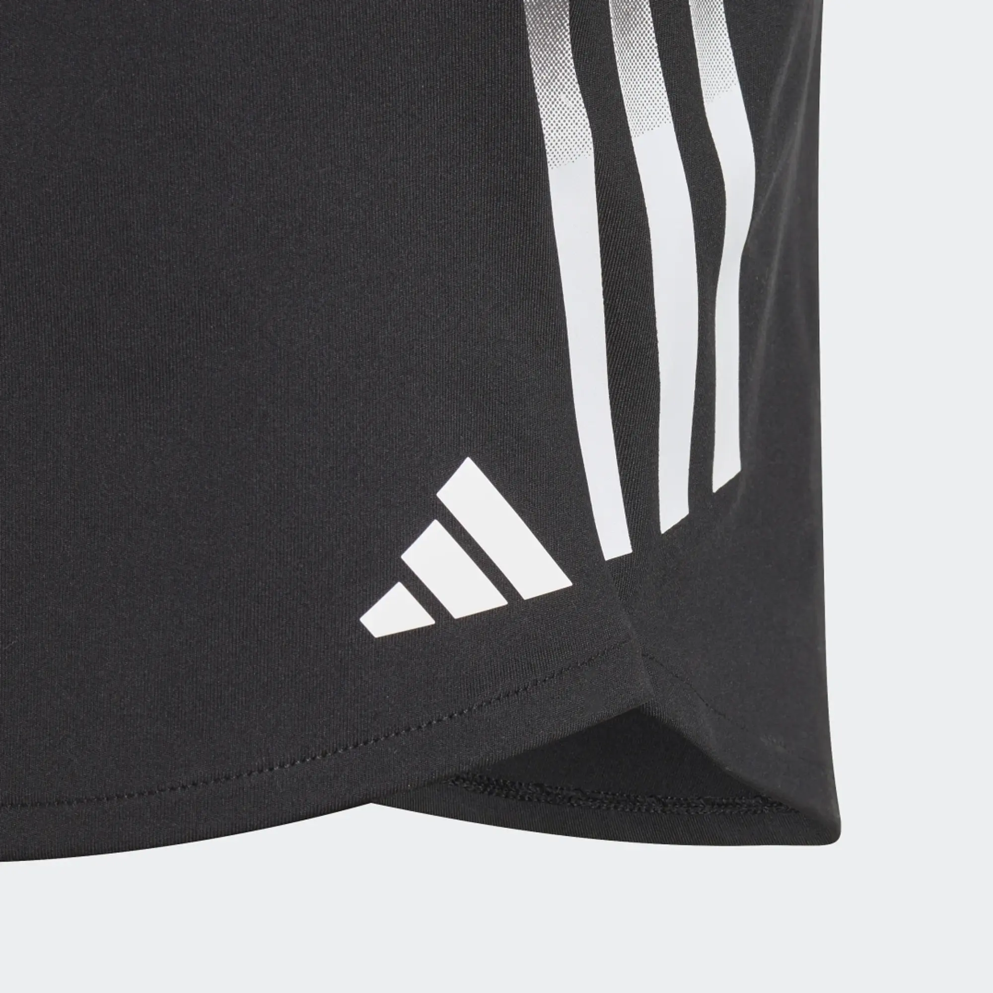 adidas Junior Girls Train Icons 3 Stripes Knit Short - Black, Black