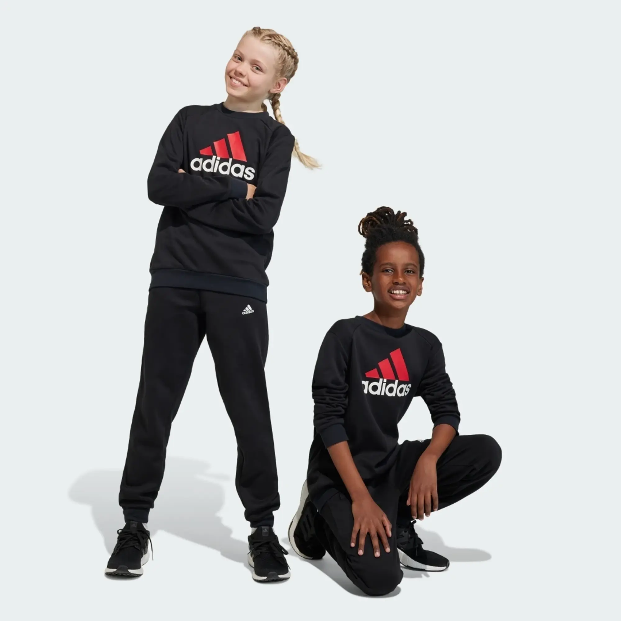 Adidas Sportswear Essentials Big Logo Fleece Jogger Tracksuit  - Black