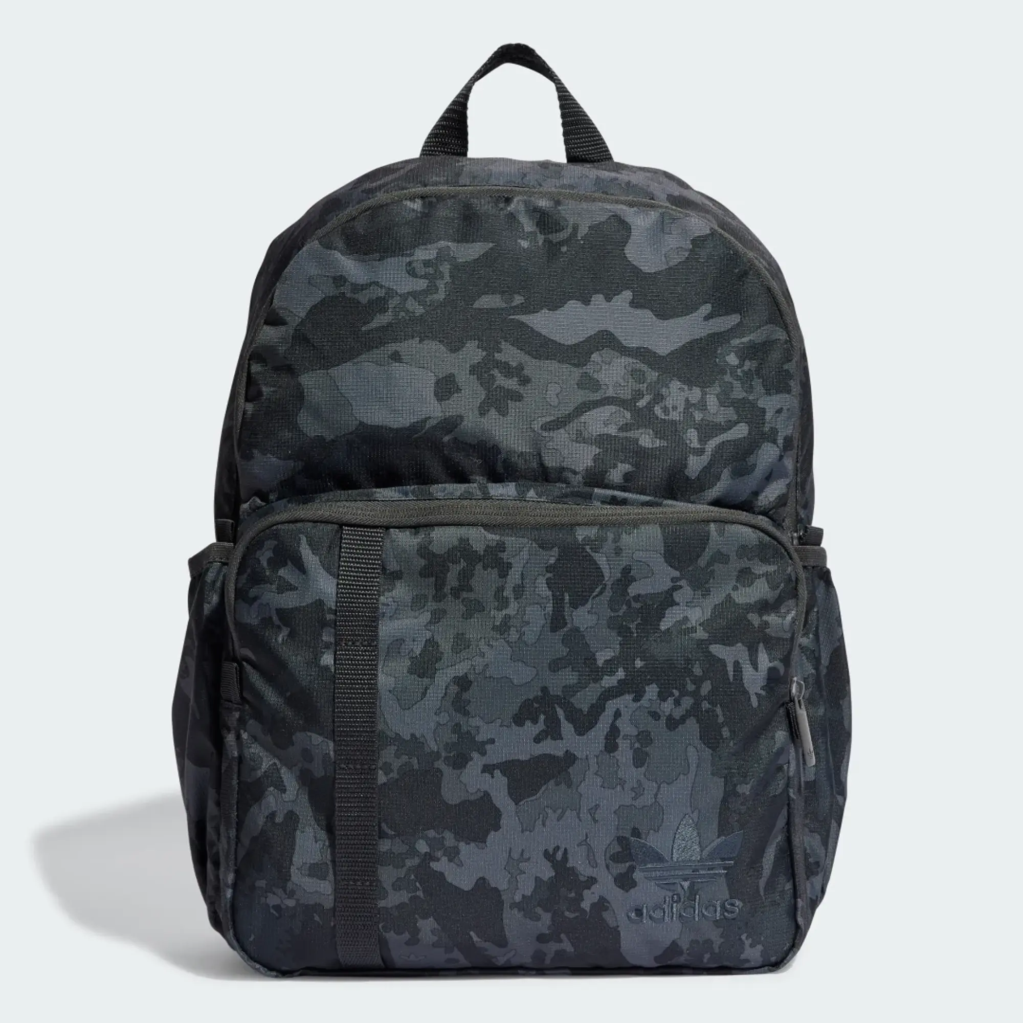 Adidas Originals Camo Backpack In Black And Grey