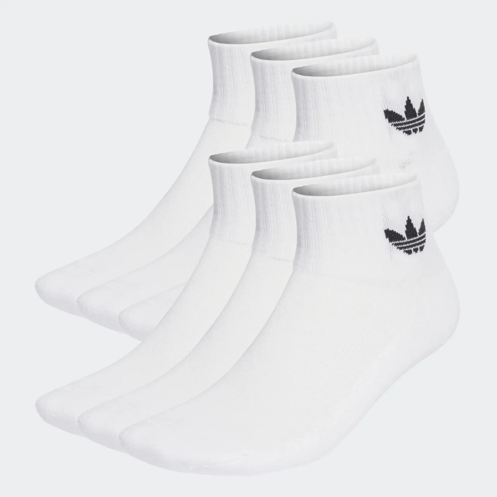 adidas Mid Ankle Socks 6 Pairs - White