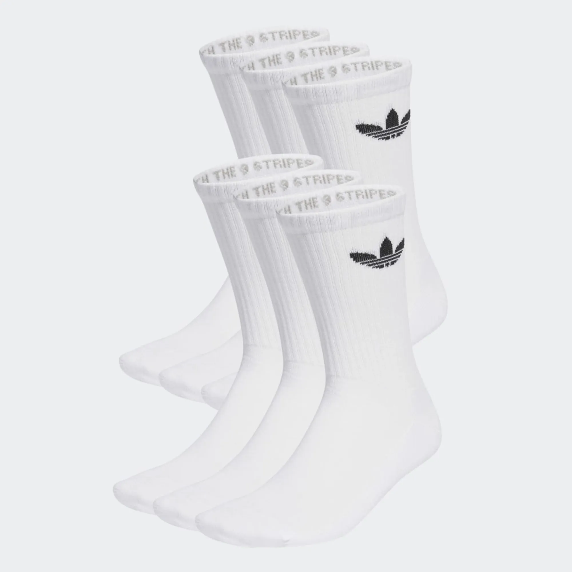 adidas Originals 6-Pack Trefoil Cushion Crew Socks - White | IJ5619 ...