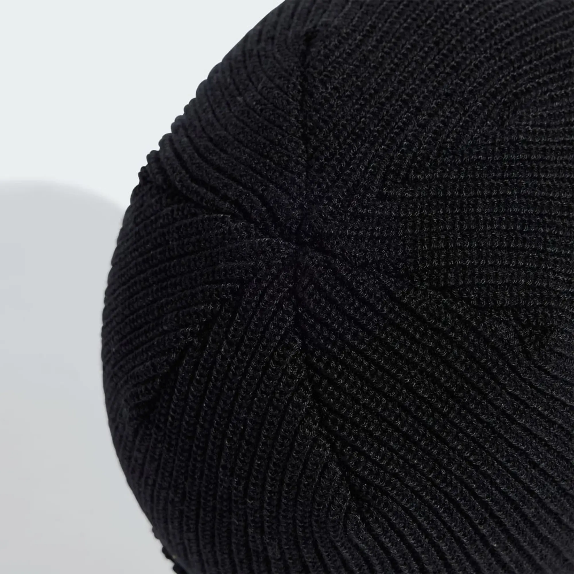 Adidas Originals Ribbed Fisherman Beanie With Tonal Logo In Black