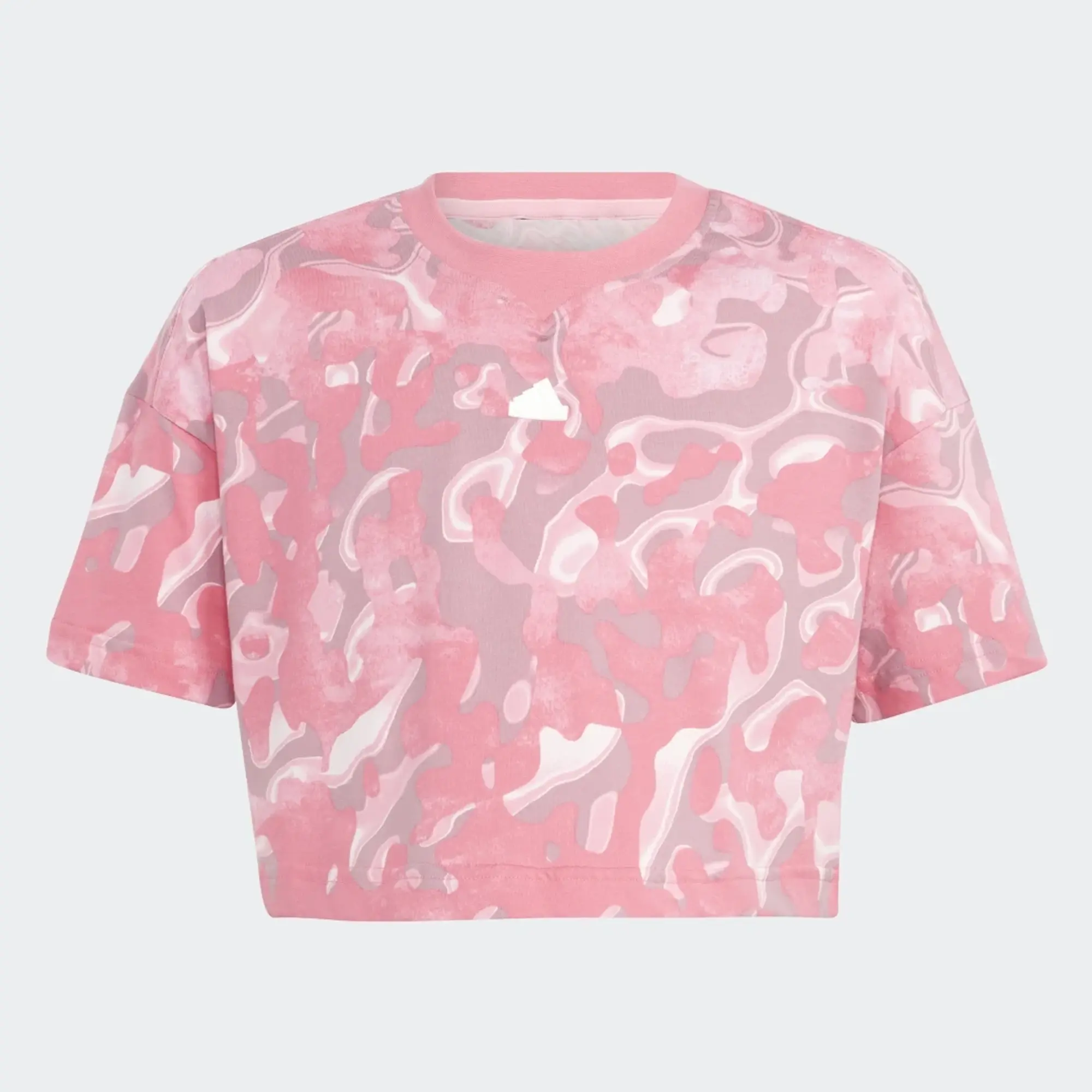 adidas Future Icons Allover Print Cotton T-Shirt Kids - Clear Pink / Orchid Fusion / Wonder Orchid
