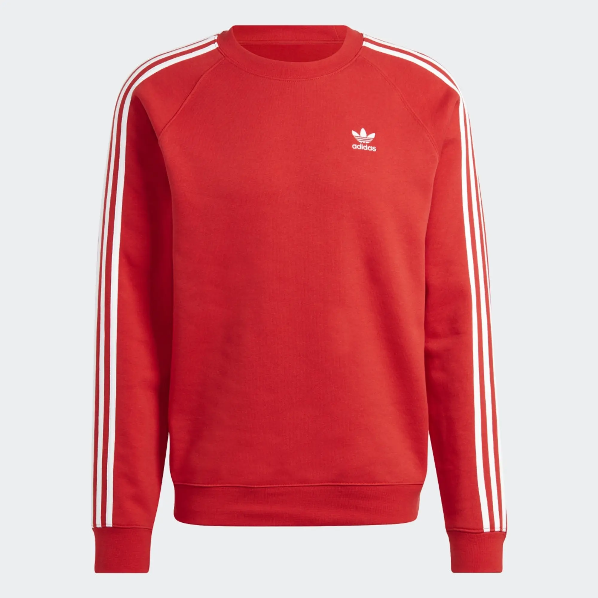 Adidas Originals 3-Stripes Crew Sweatshirt Better Scarlet