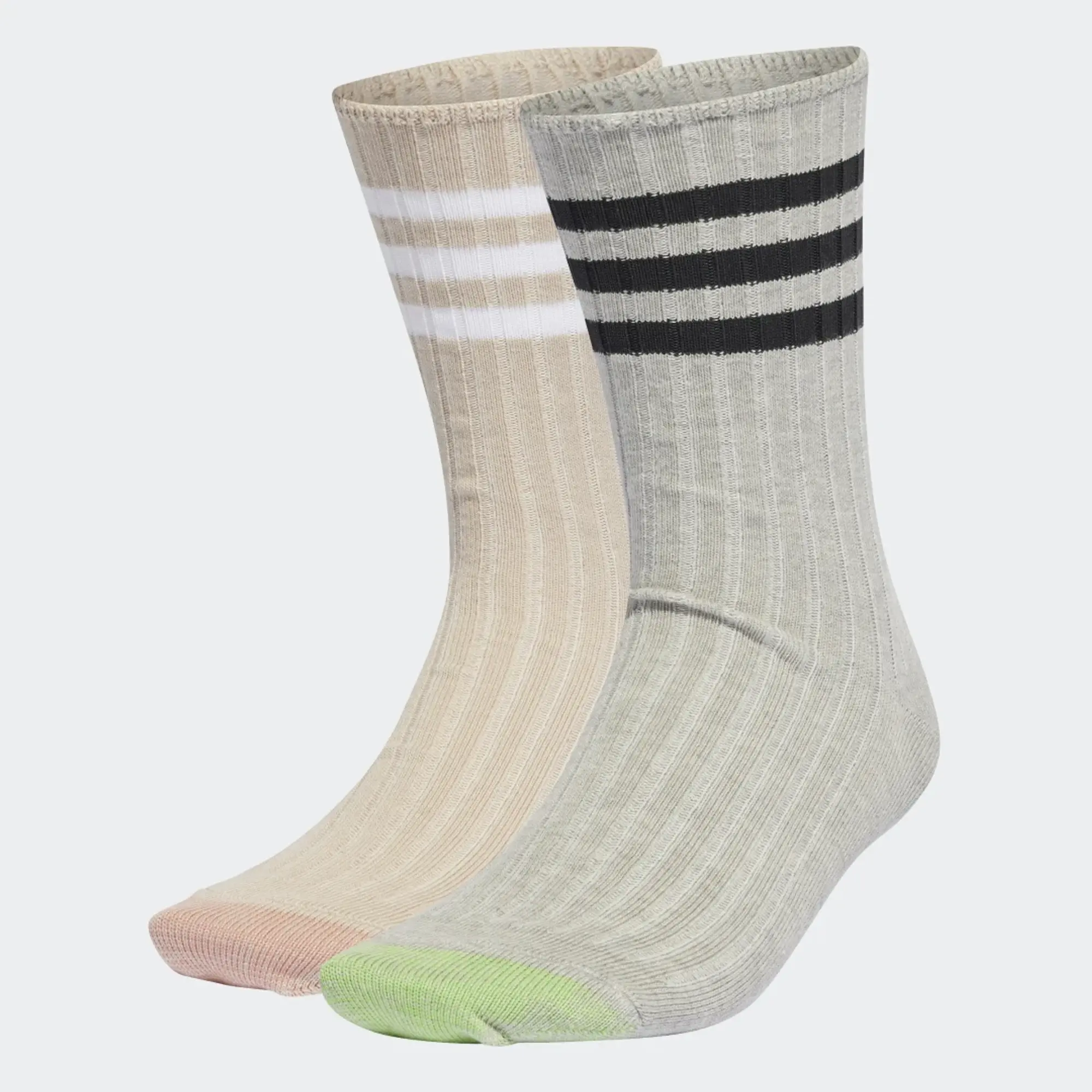 Adidas Sportswear 2 Pack Comfort Socks In Grey And Beige
