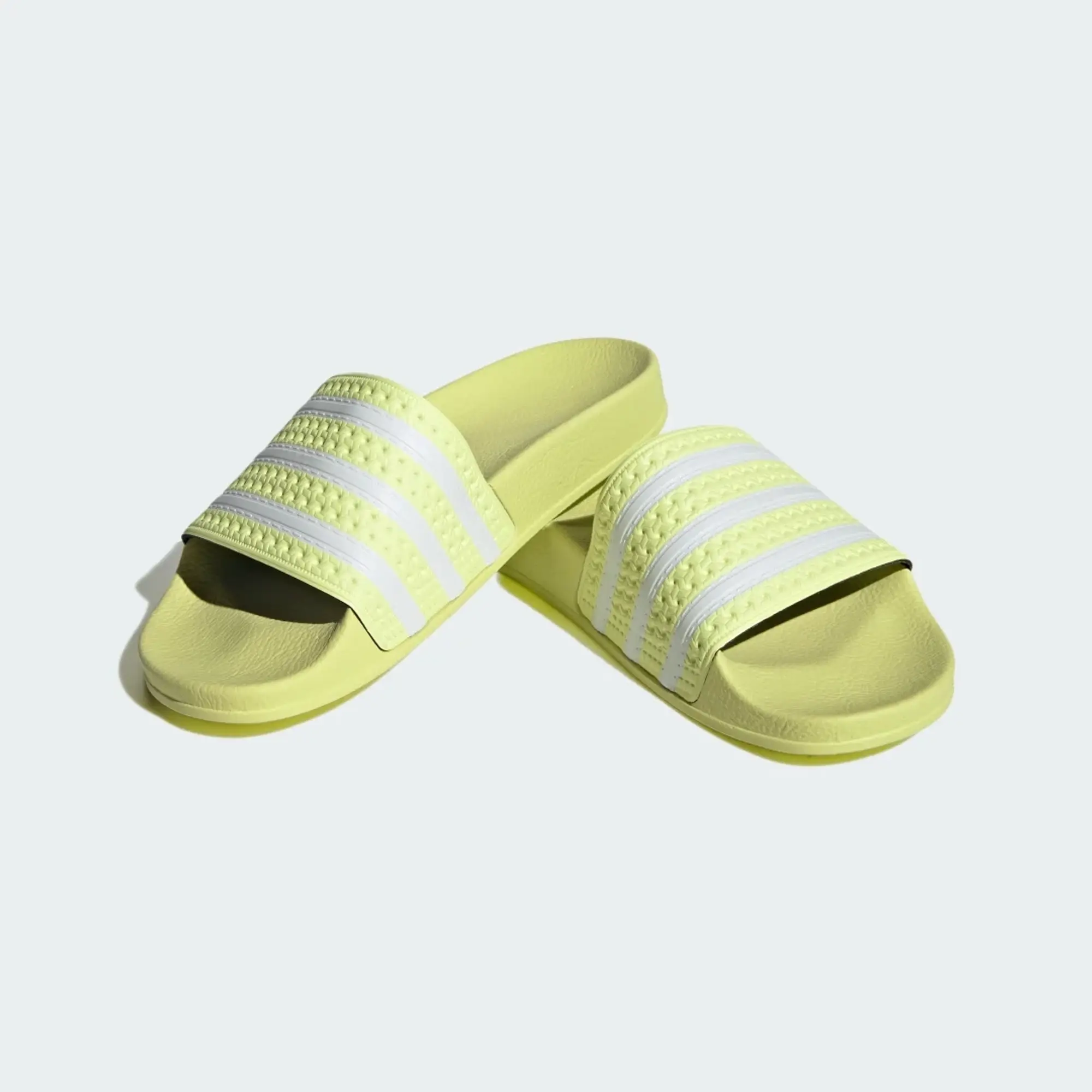 adidas Adilette Slides - Pulse Yellow / Cloud White / Pulse Yellow