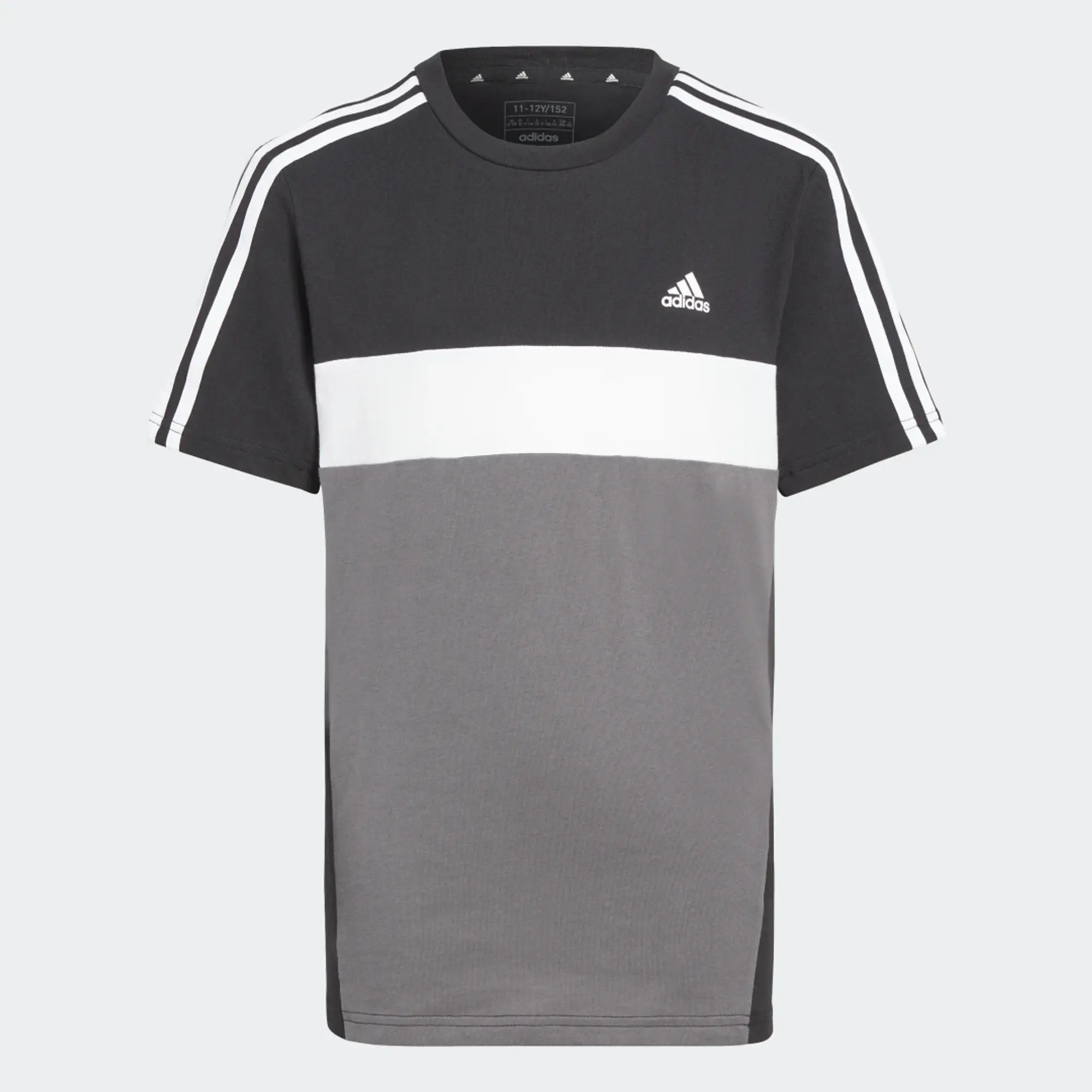 Boys, adidas Sportswear Junior Kids Colorblock Short Sleeve T-Shirt  - Black/Grey, Black
