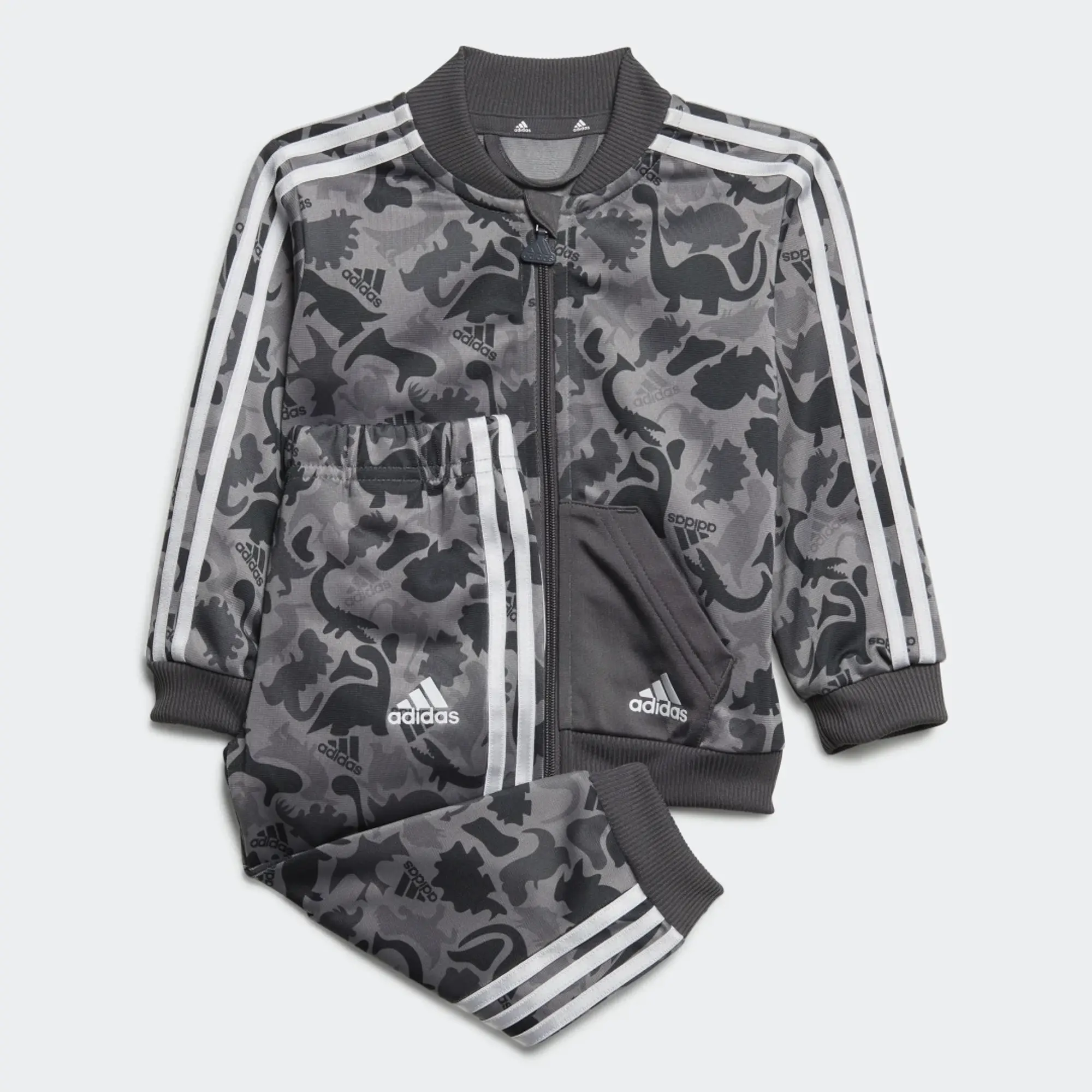 adidas Sportswear Infant Printed Shiny Tracksuit - Grey, Grey