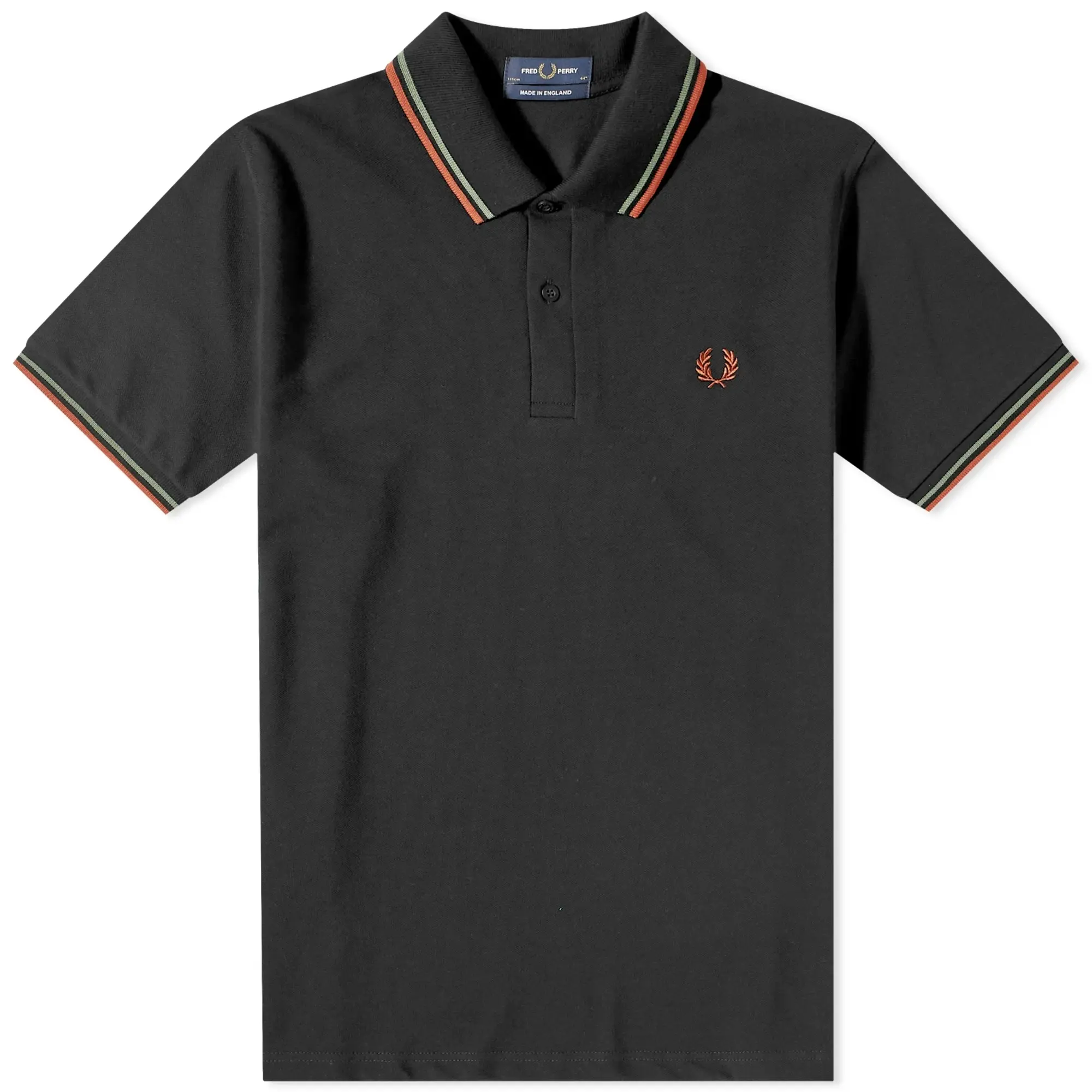 Fred Perry Authentic Fred Perry Men's Twin Tipped Polo Black/Tpkyo Green/Jasper Red