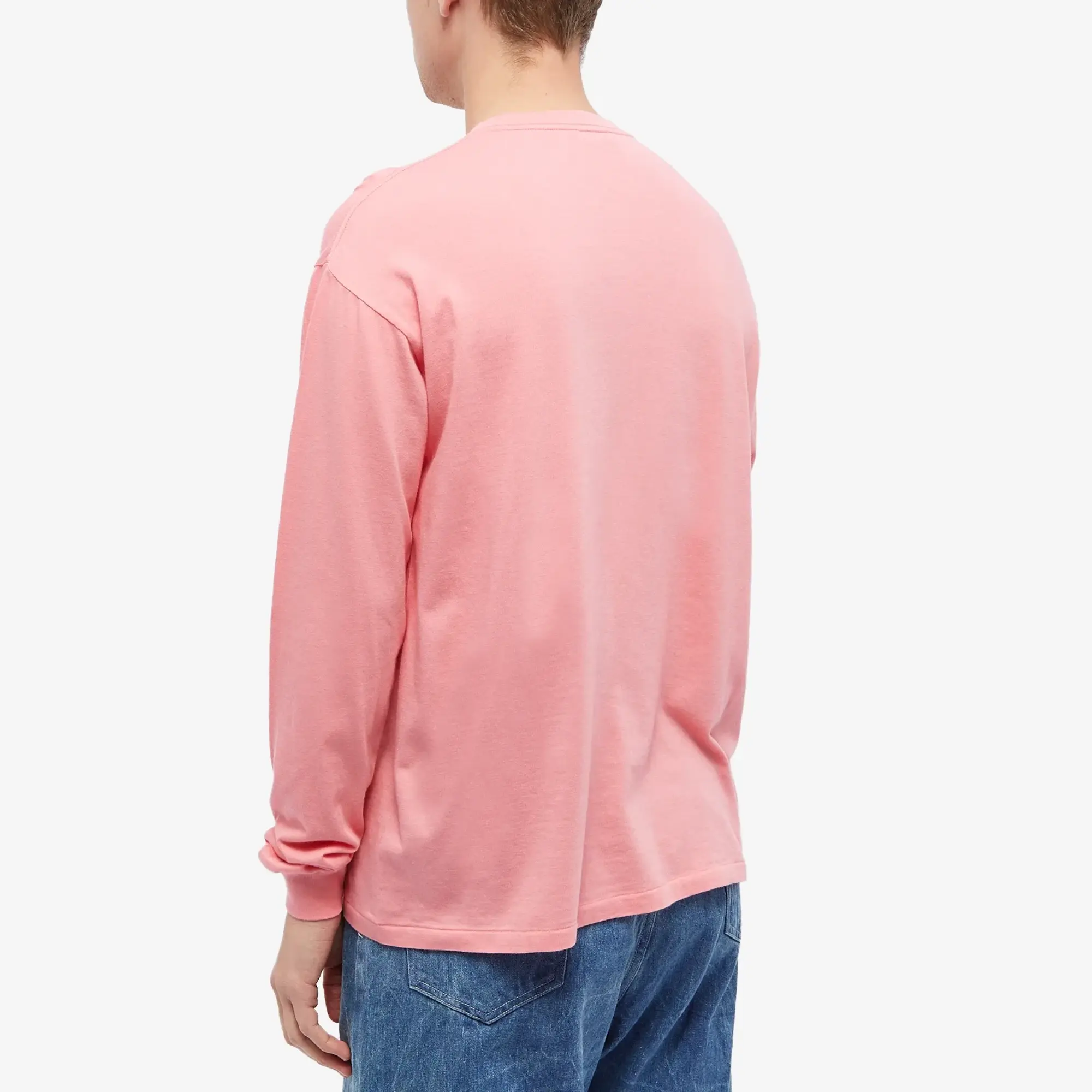 Auralee Men's Long Sleeve Seamless T-Shirt Pink