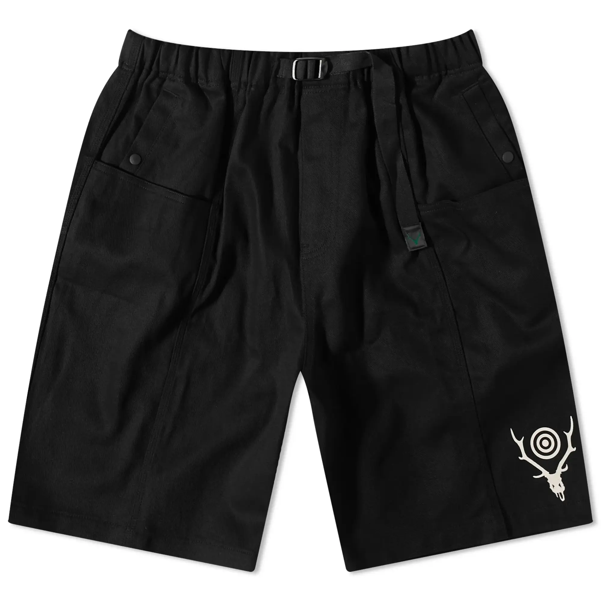 South2 West8  Men'sBelted C.S. Twill Shorts Black