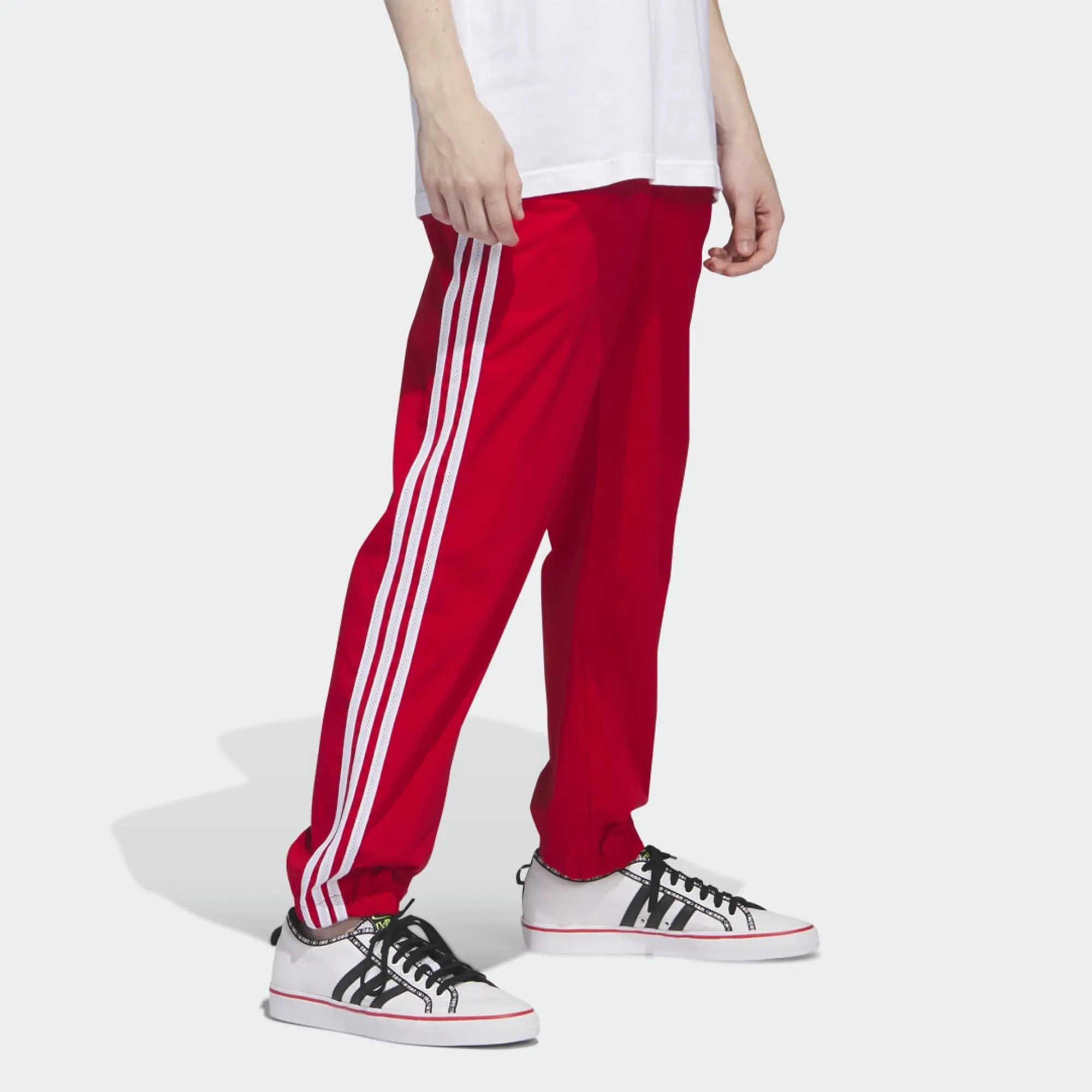 adidas Woven Tracksuit Bottoms - Better Scarlet / White | IC5540 ...