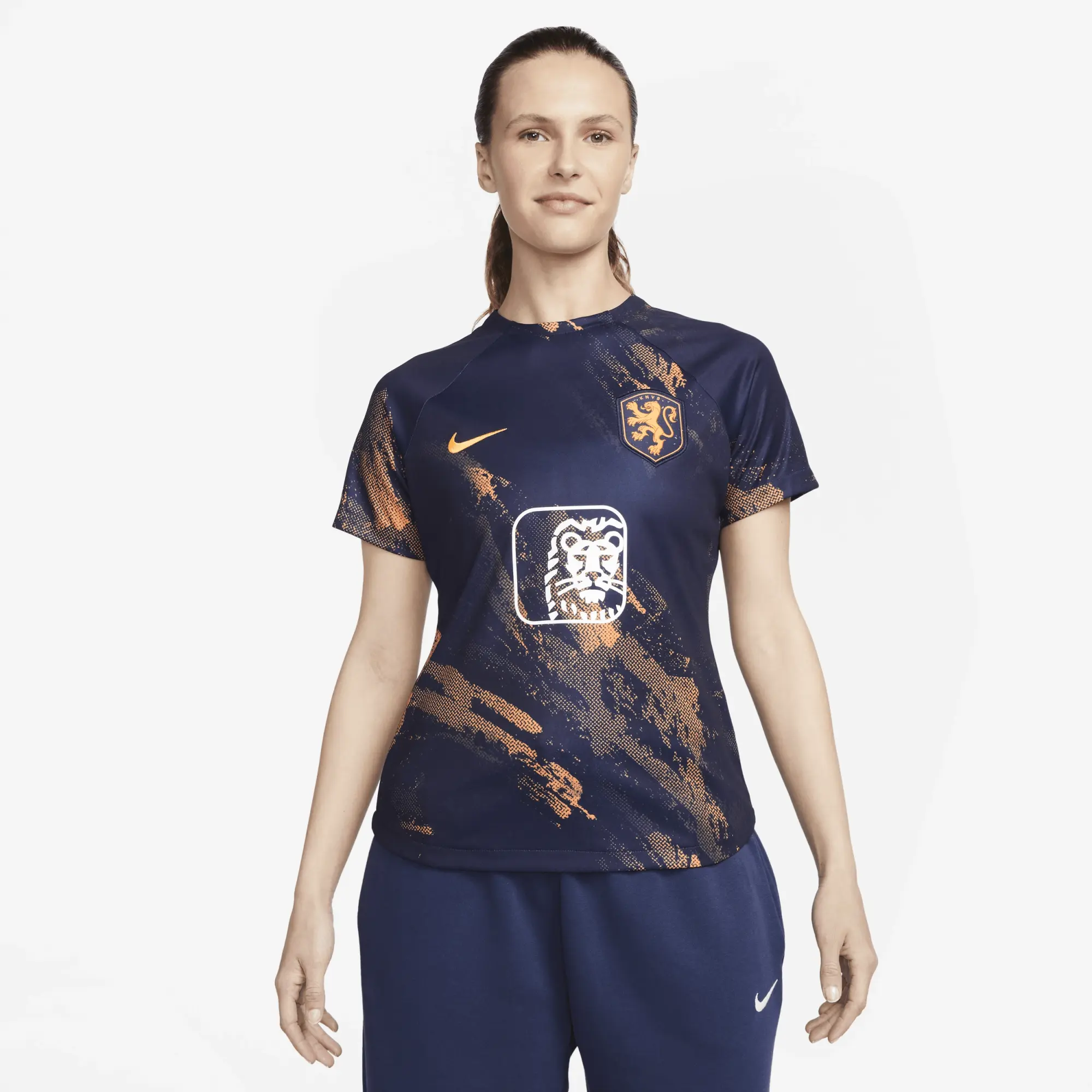 Nike Netherlands Womens SS Pre-Match Home Shirt 2023