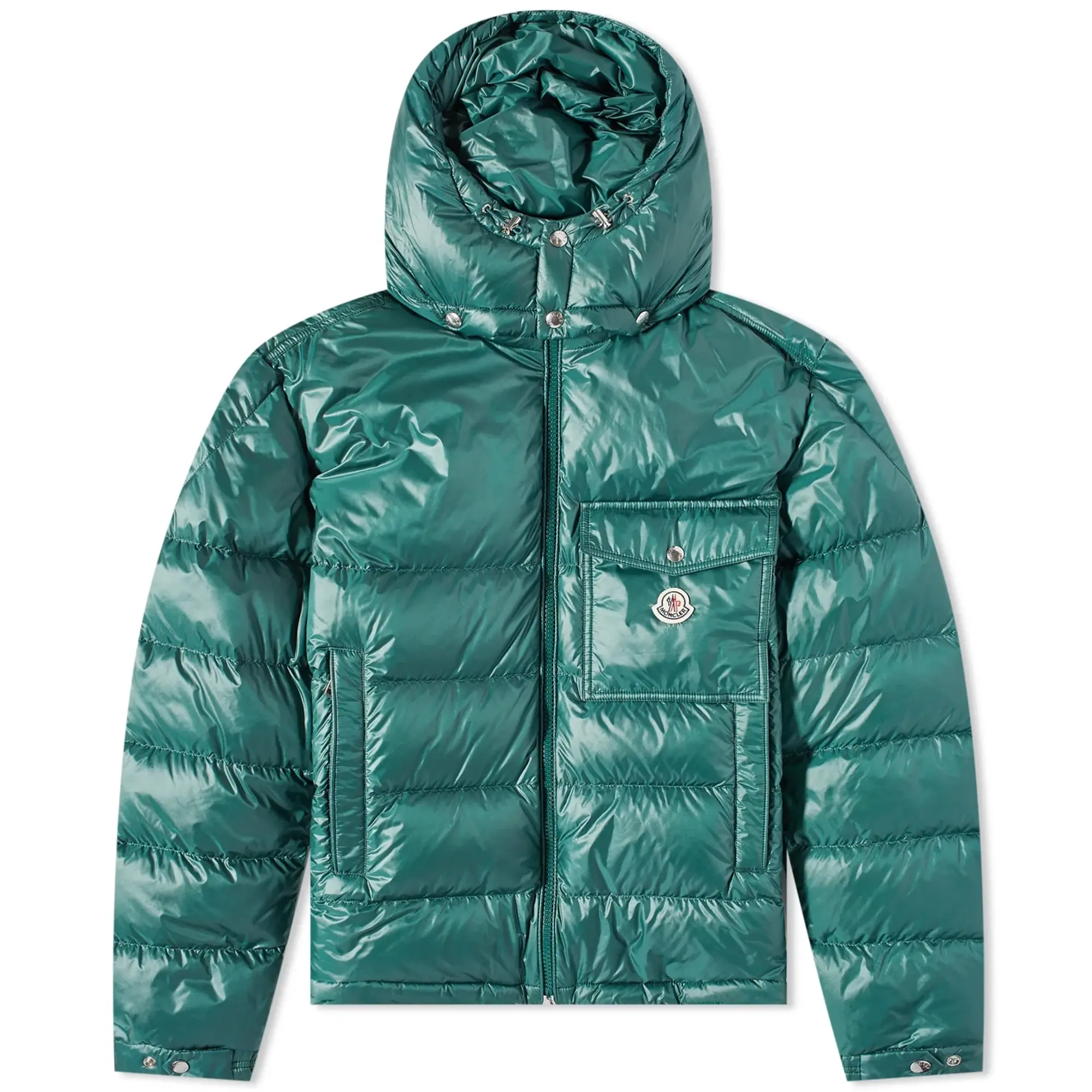 Moncler Men's Wollaston Hooded Down Jacket Green