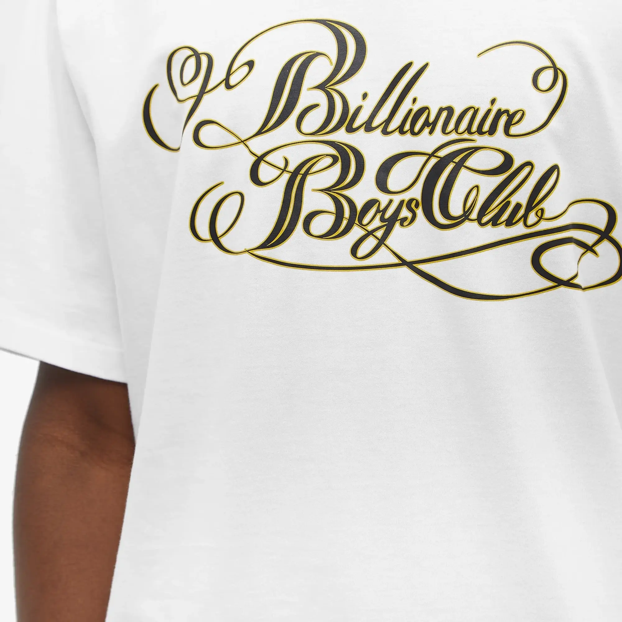 Billionaire Boys Club Men's Calligraphy Logo T-Shirt White