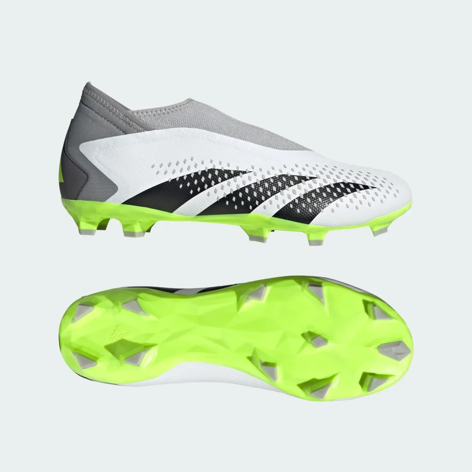 adidas Mens Predator Laceless 20.3 Firm Ground Football Boot - White, White