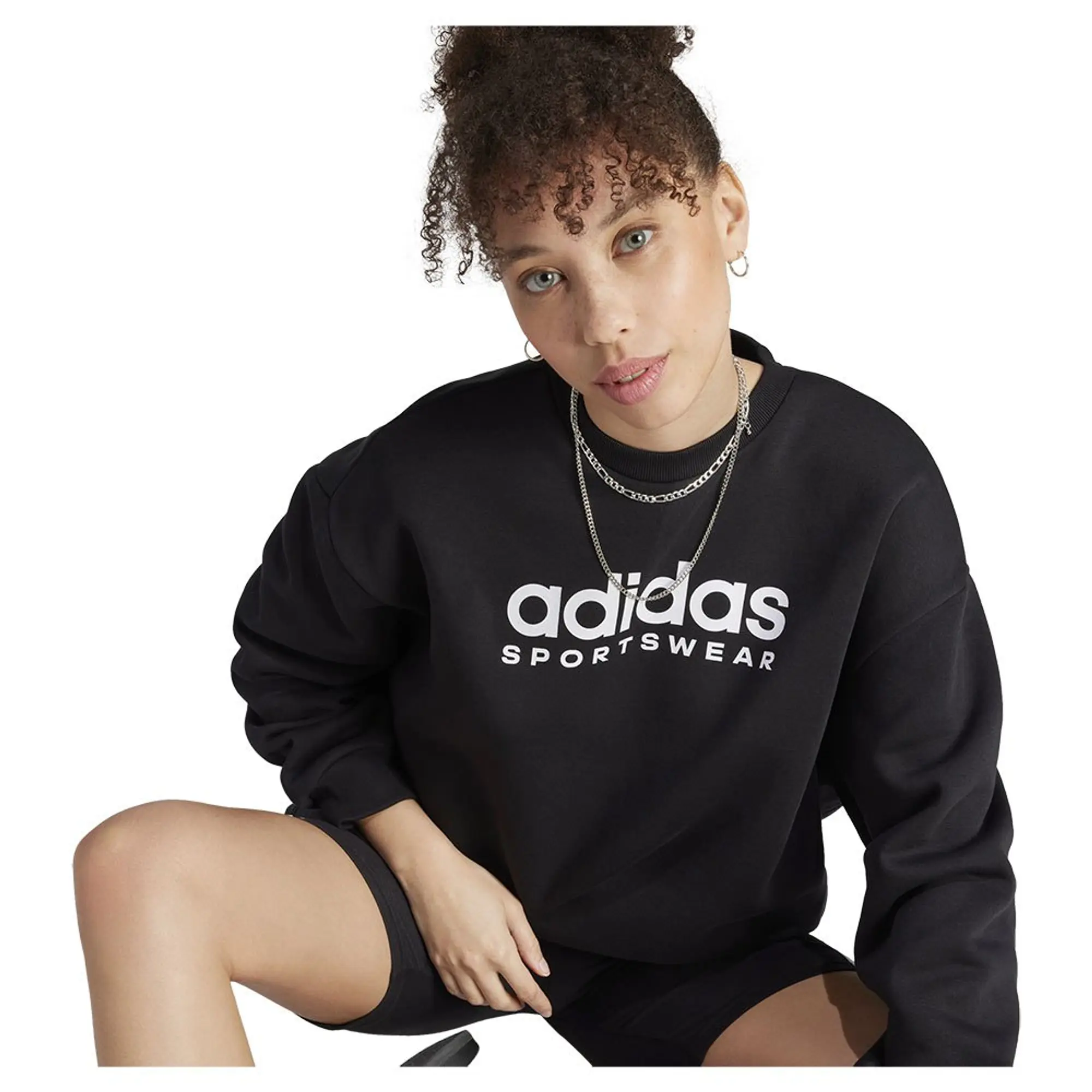 Adidas Sportswear All Szn Fleece Graphic Sweatshirt L Woman - | HZ5740 ...